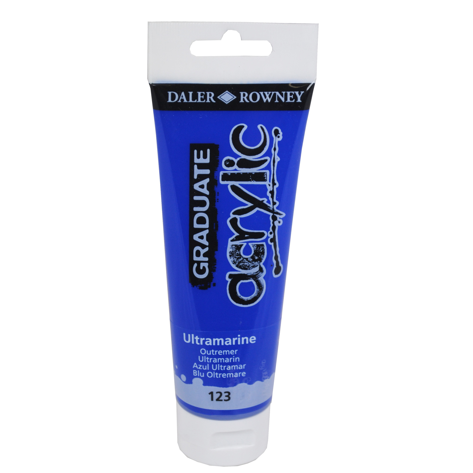Colore acrilico fine Graduate - 120 ml - blu oltremare - Daler Rowney