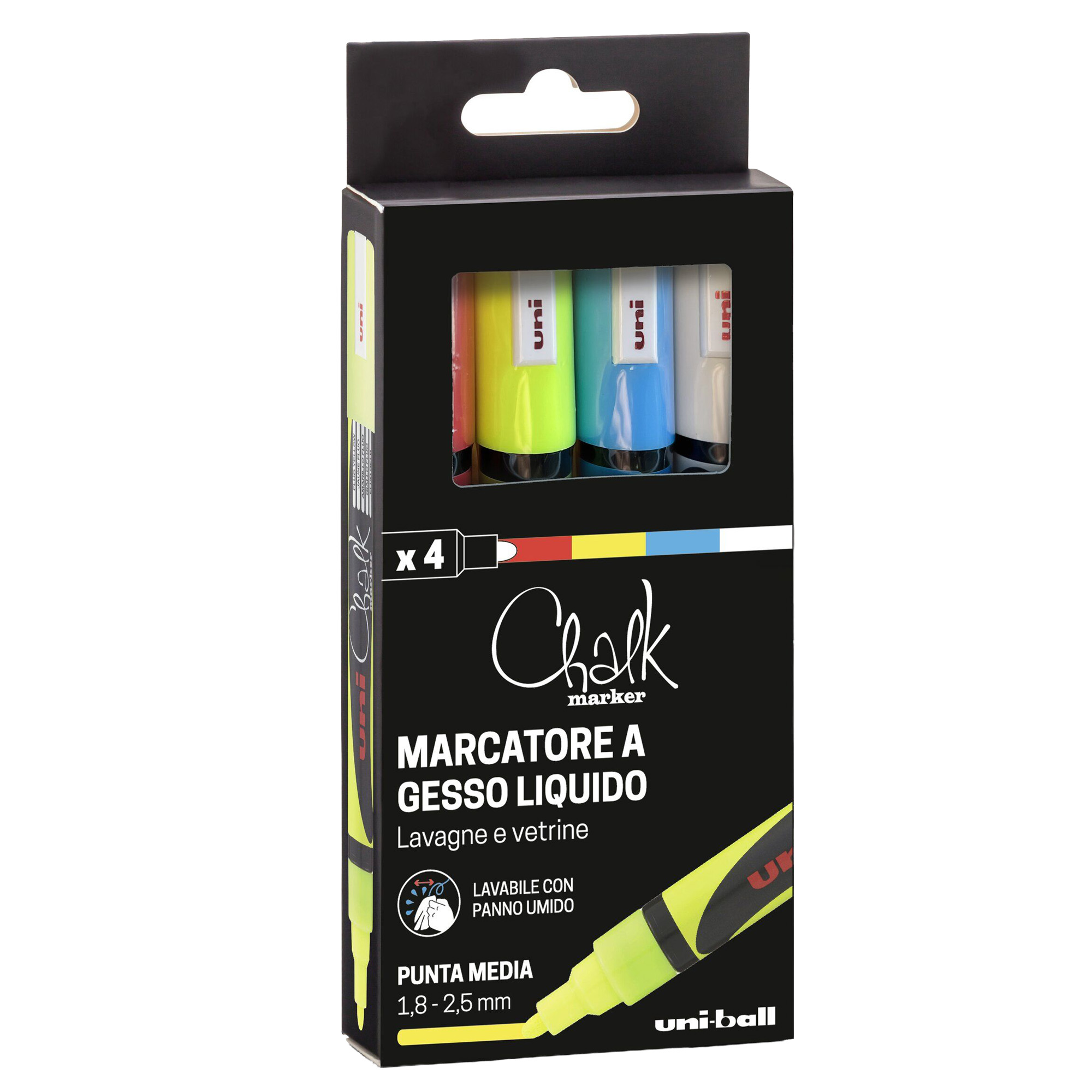 Marcatore a gesso liquido Uni Chalk Marker - …
