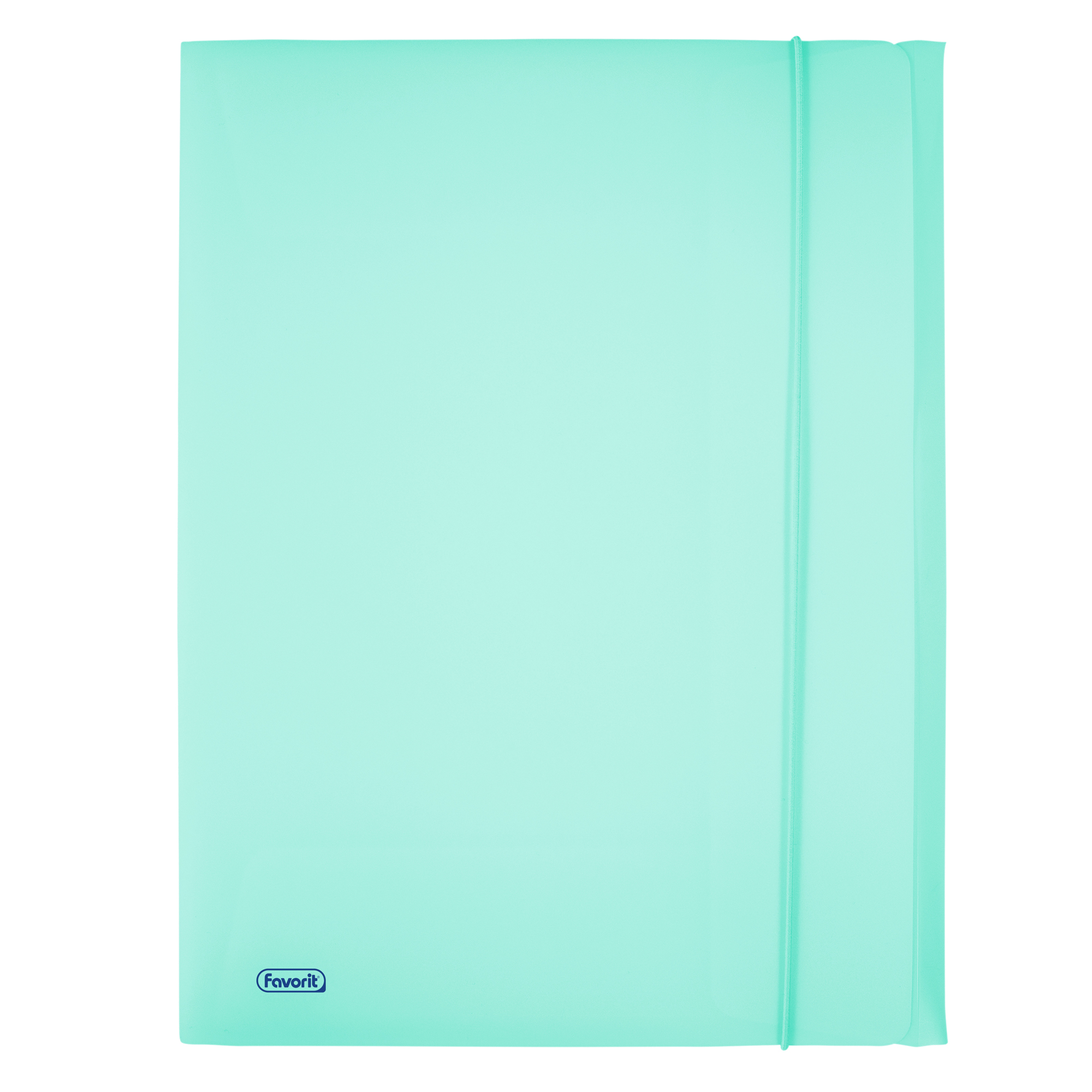 Cartella 3 lembi con elastico Pastel - 24 x 33cm - dorso 1 cm - PP - celeste - Favorit