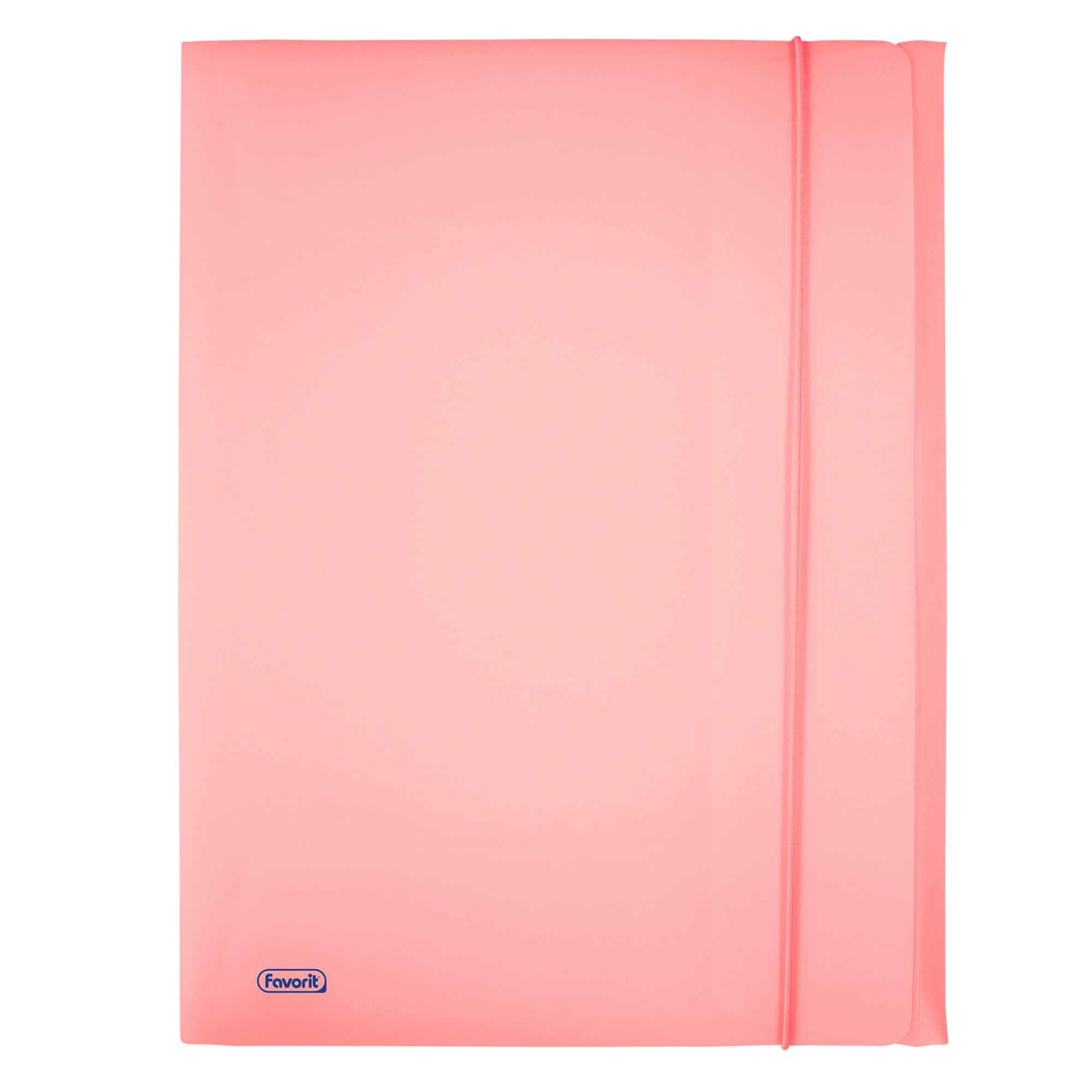 Cartella 3 lembi con elastico Pastel - 24 x 33cm - dorso 1 cm - PP - cipria - Favorit