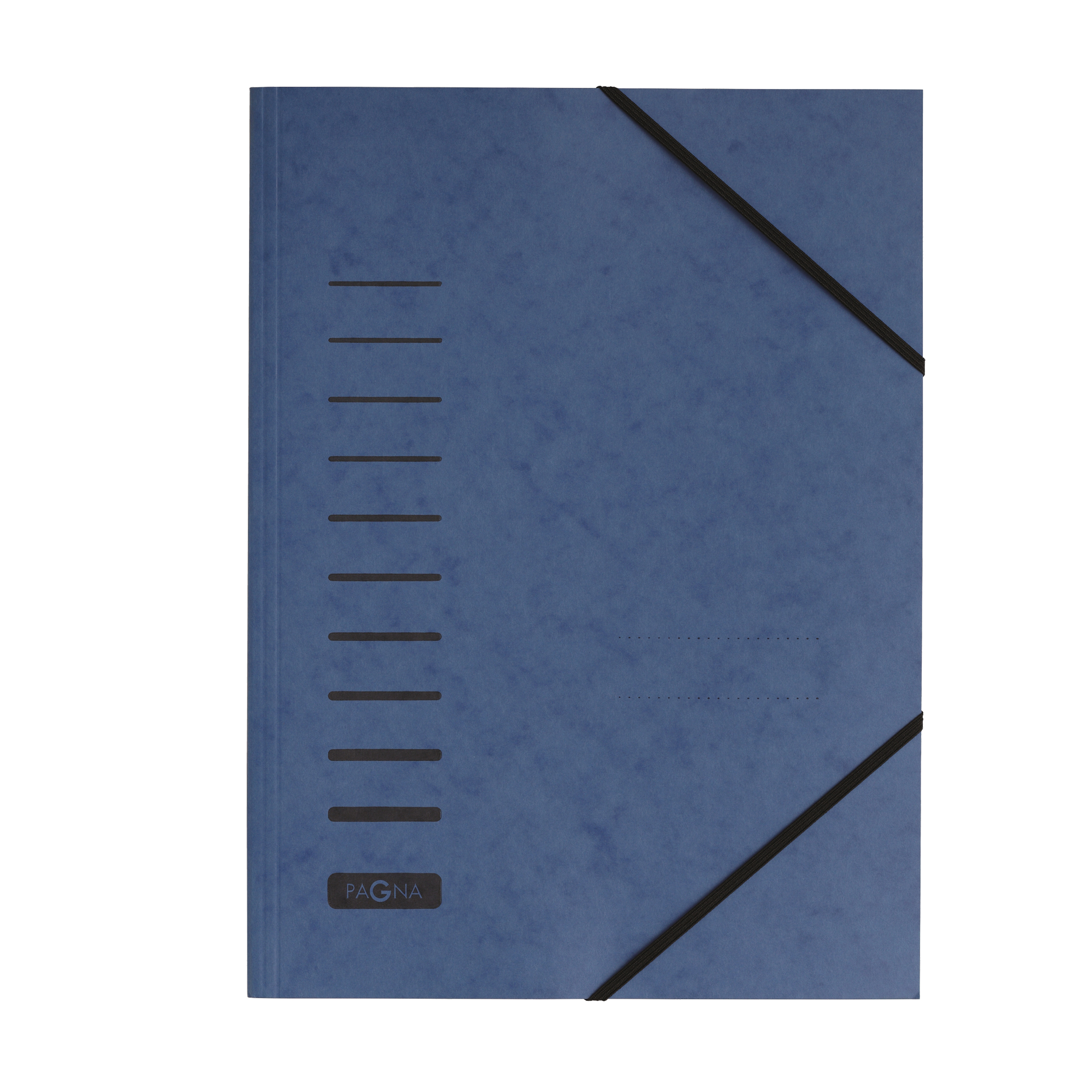 Cartella con elastico angolare - A4 - dorso variabile - cartoncino - blu - Pagna