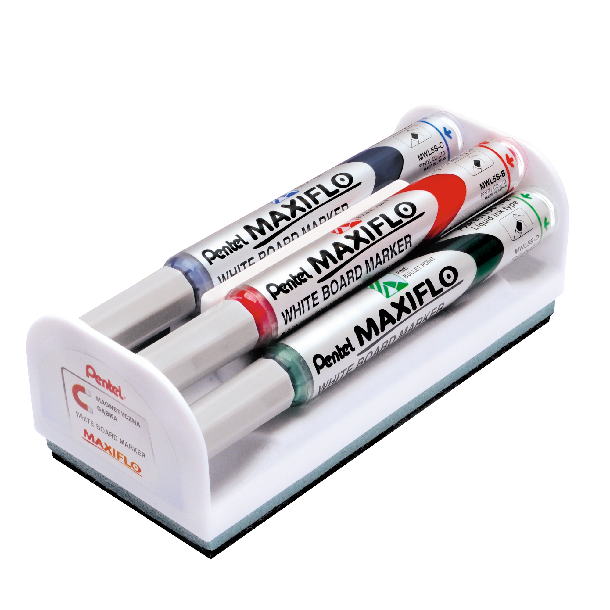 Marcatori Maxiflo + cancellino - punta conica 4 …
