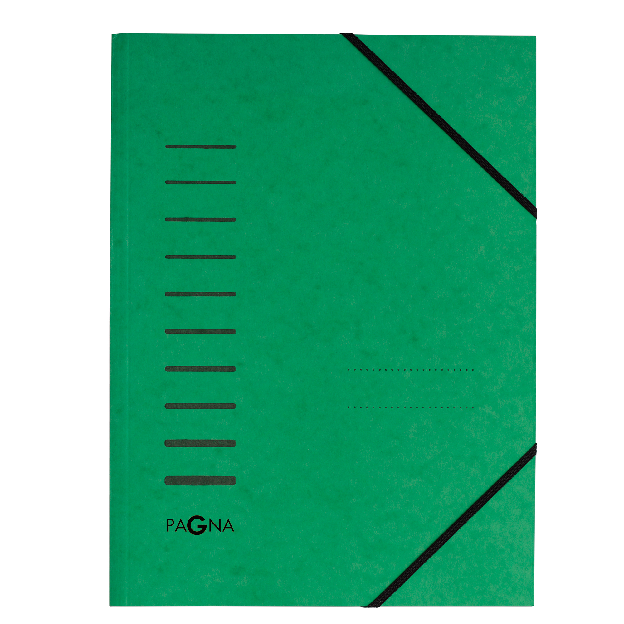 Cartella con elastico angolare - A4 - dorso variabile - cartoncino - verde - Pagna