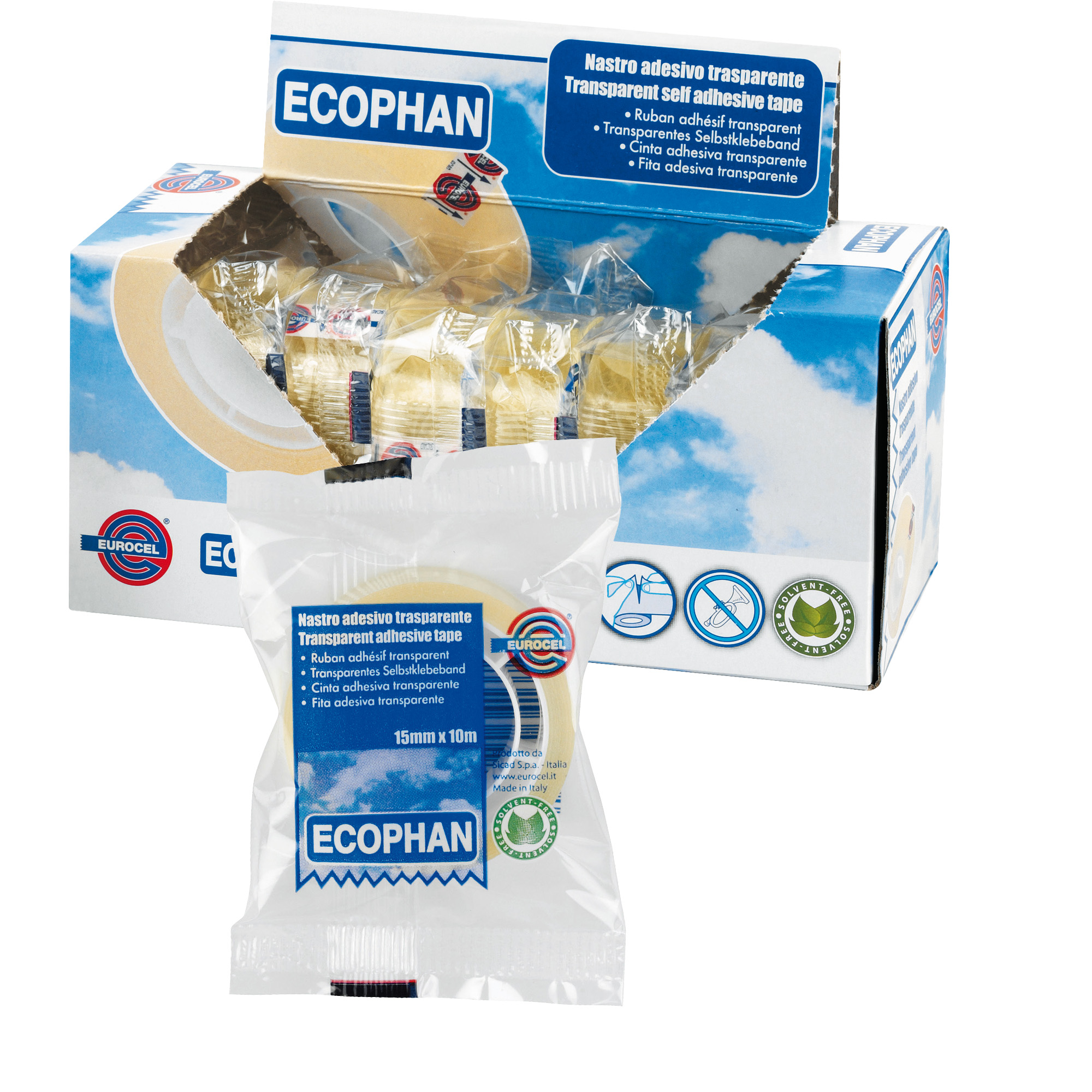Nastro adesivo Ecophan - confezionato singolarmente - 15 …