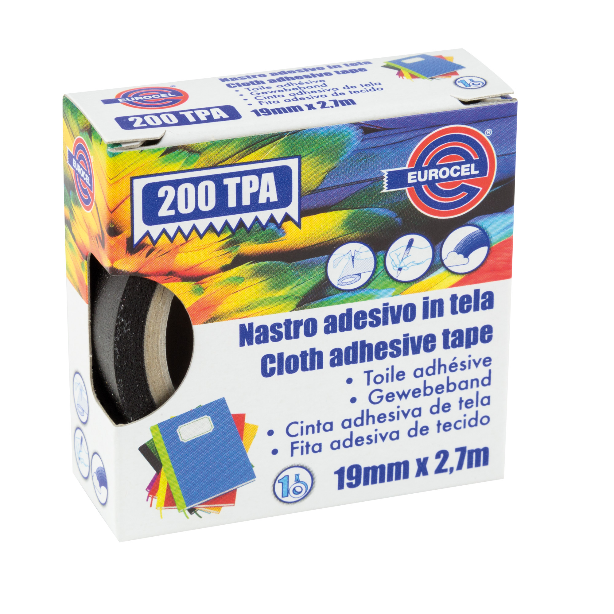 Nastro adesivo telato TPA 200 - 19 mm …