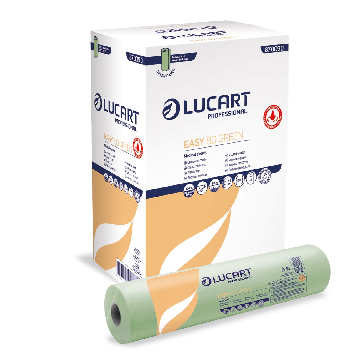 Lenzuolino medico Lucart Easy 80 Green - 80 …