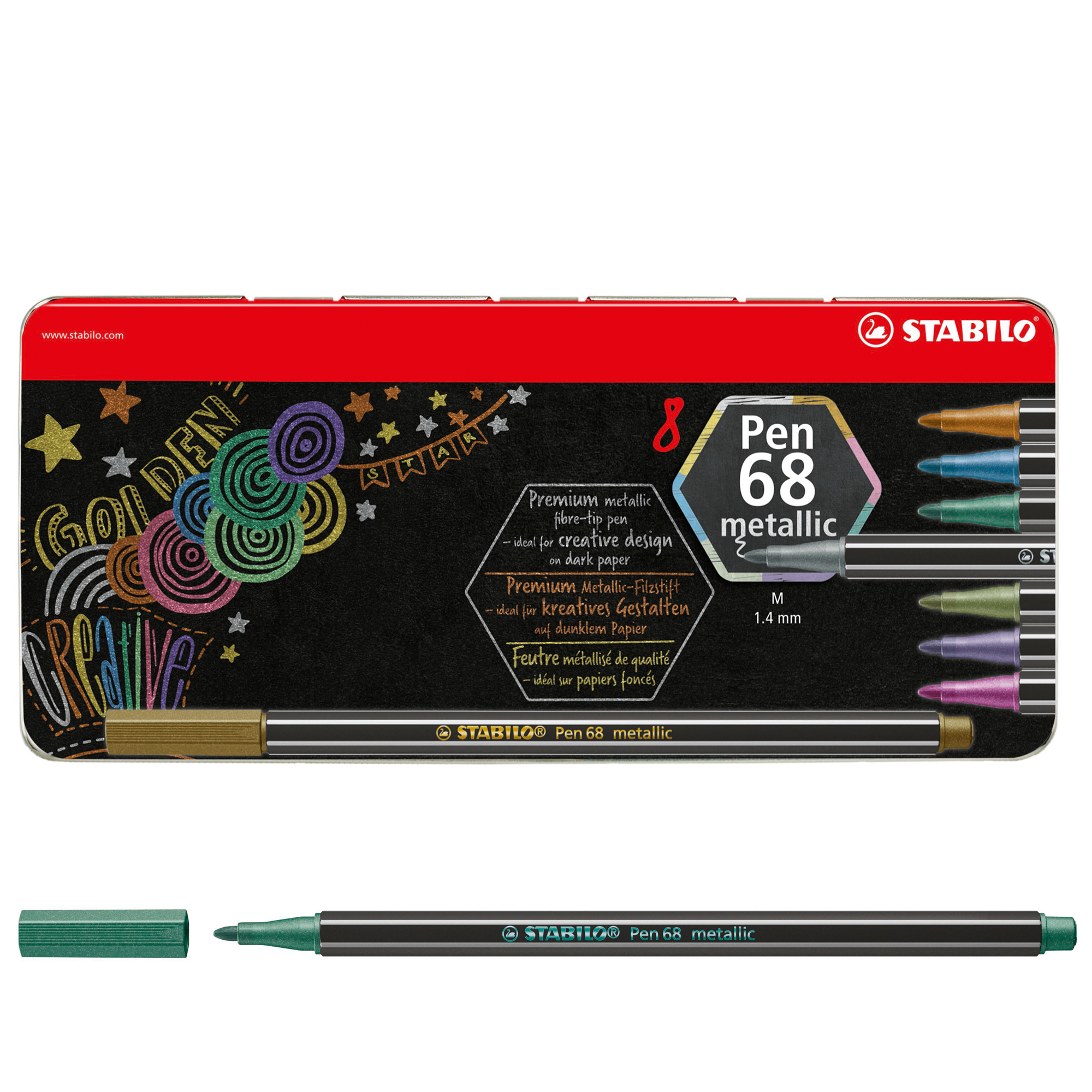 Pennarelli Pen 68 - colori assortiti metallic - …