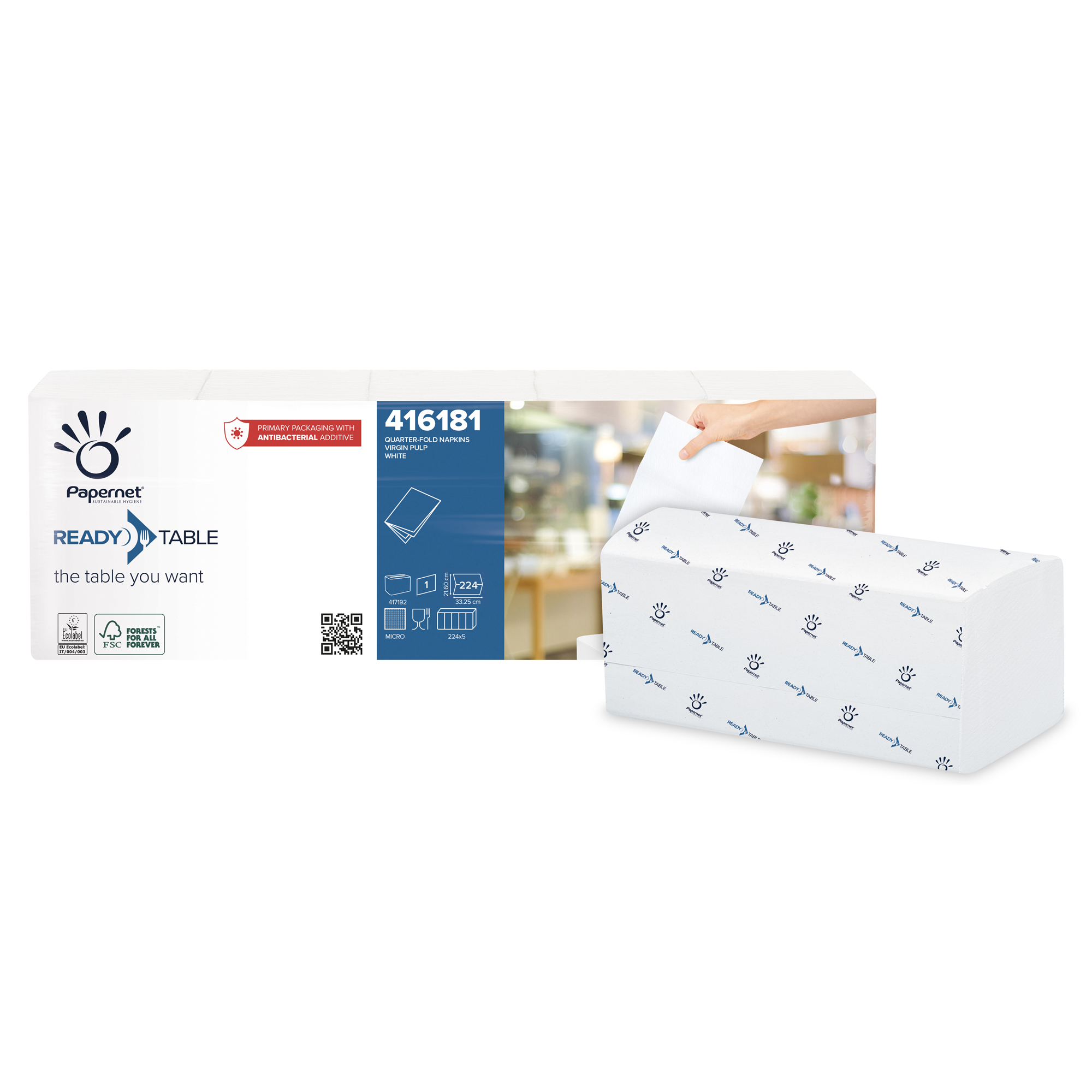 Tovaglioli interfogliati 1/4 Fold - 33 x 22 …