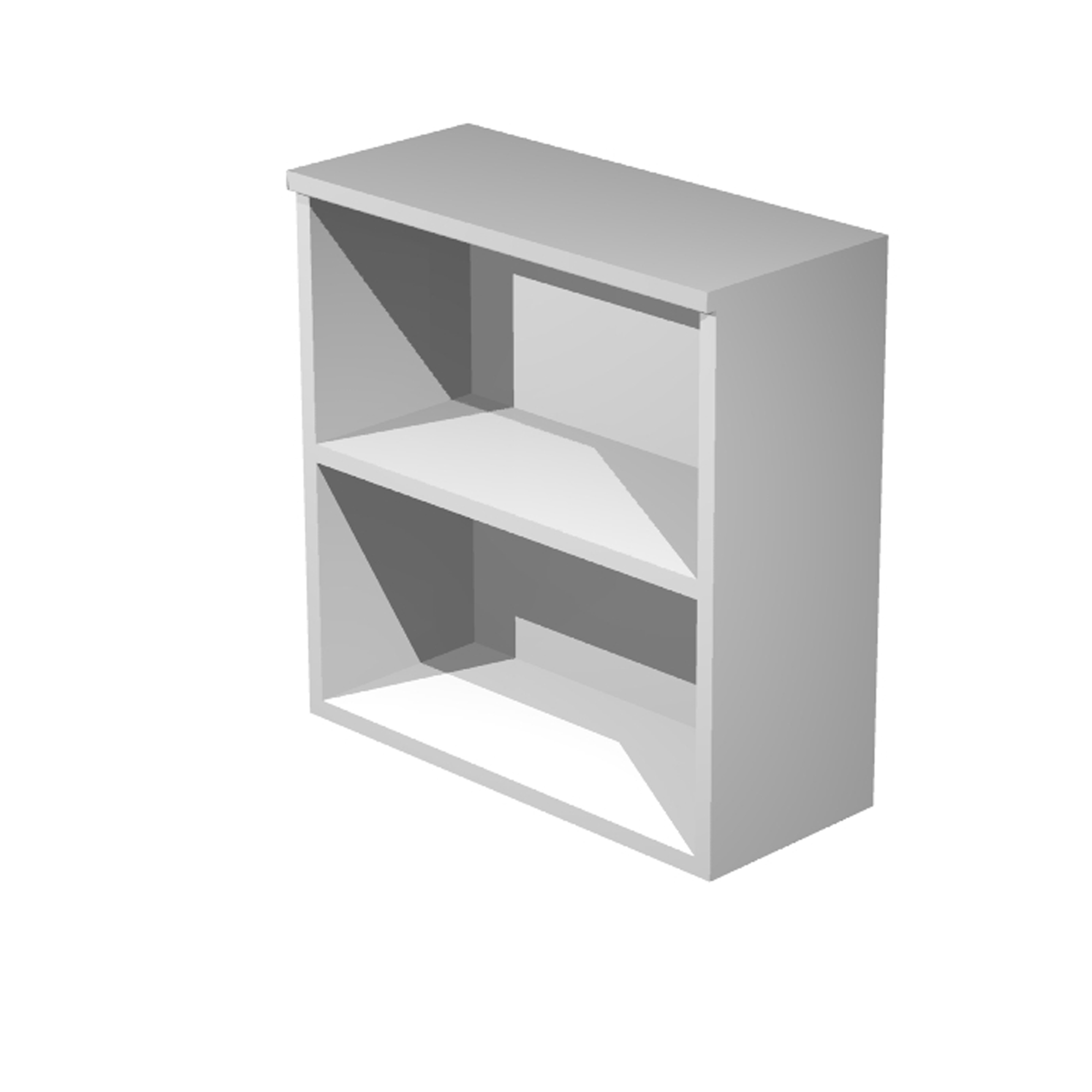 Mobile Easy - basso a giorno - 80 x 44 x 72 cm - grigio alluminio