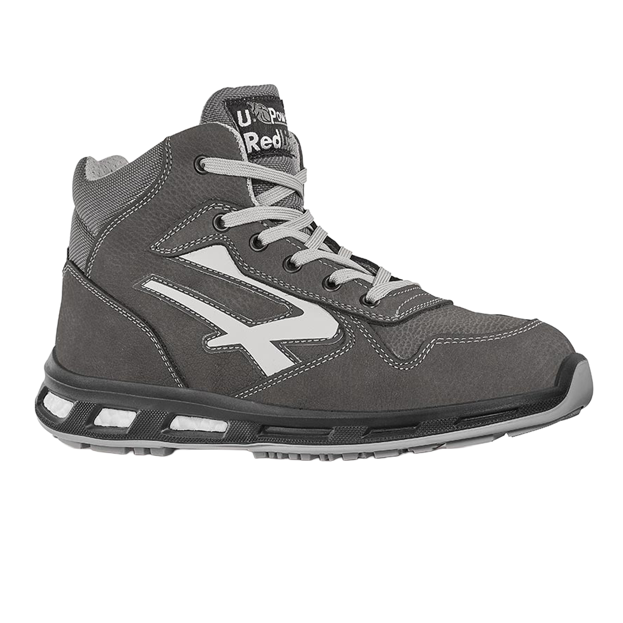 Calzatura di sicurezza Infinity S3 - pelle nabuk naturale - taglia 47 - grigio - U-Power