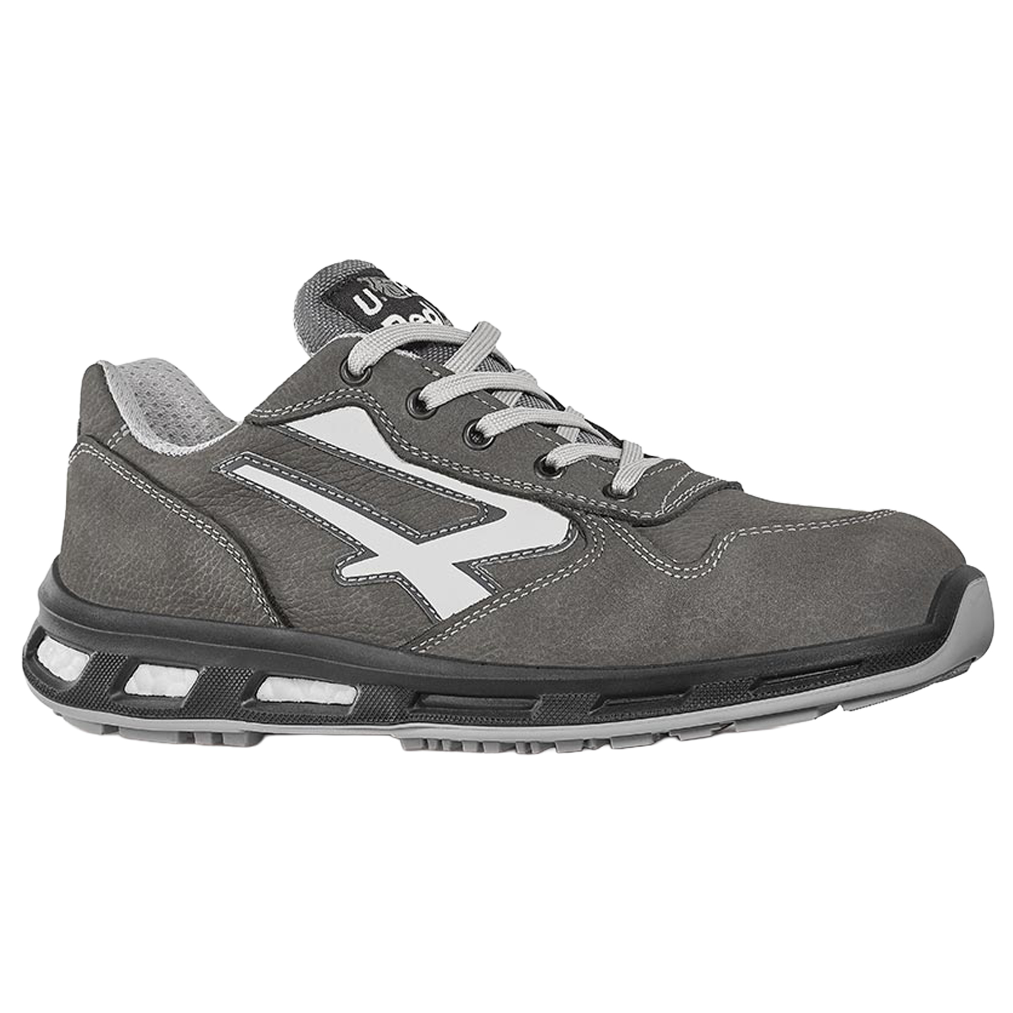 Calzatura di sicurezza Kick S3 - pelle nabuk naturale - taglia 43 - grigio - U-Power