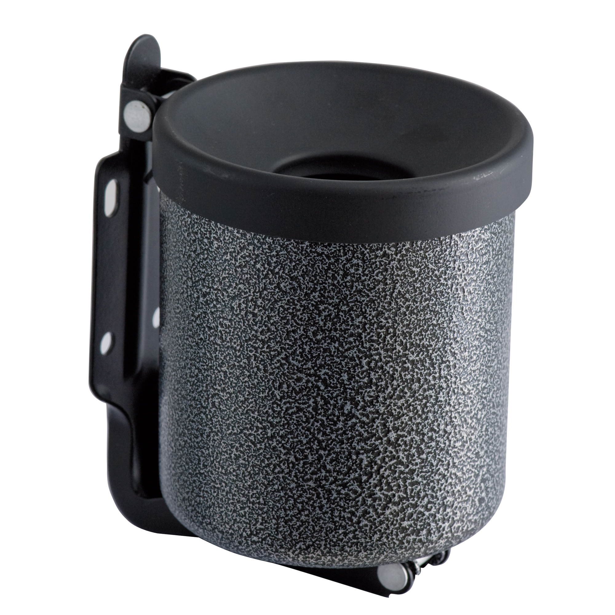 Posacenere murale Nido - diametro 9,5 cm - H 13,5 cm - 0,5 L - metallo verniciato - silver punteggiato - Medial