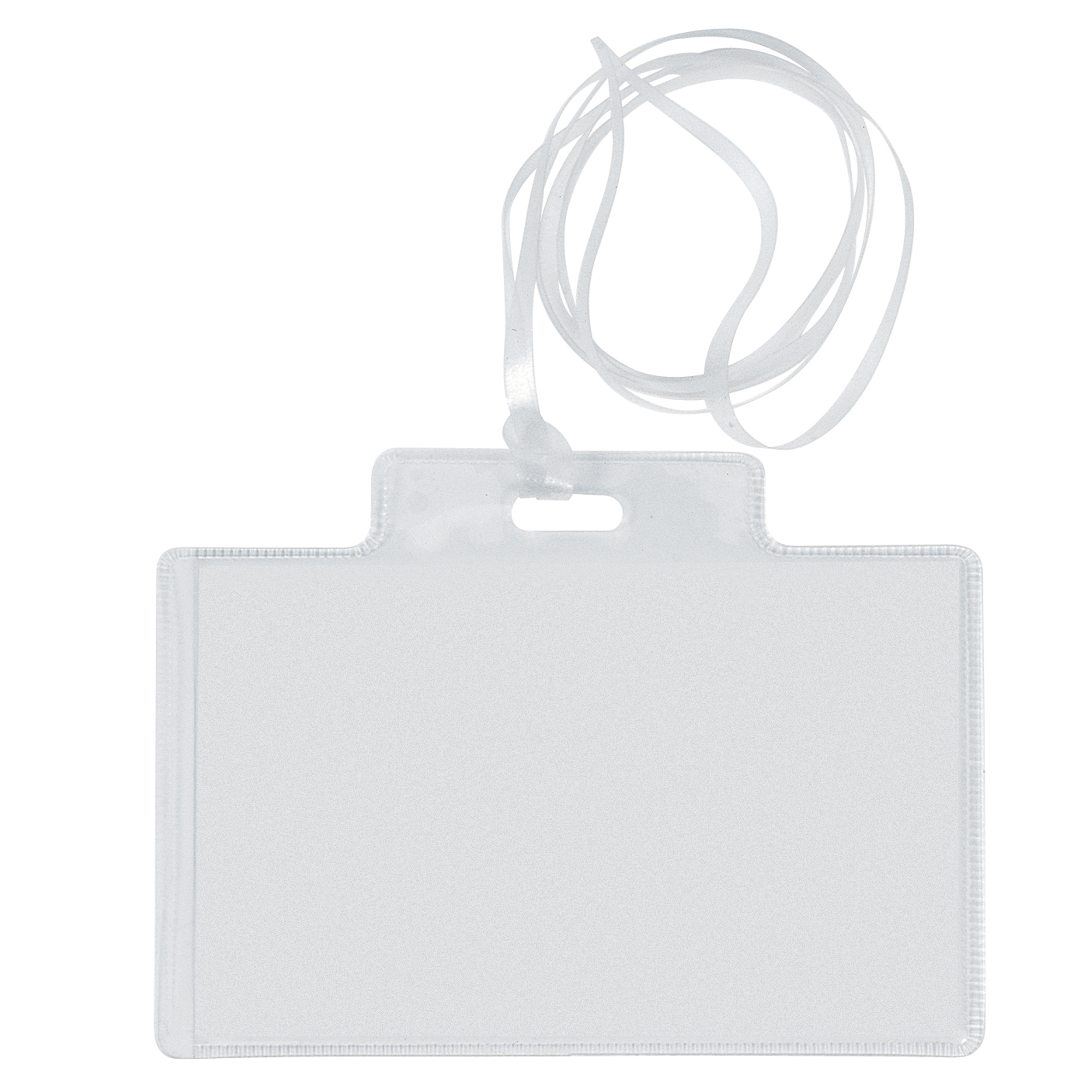 Portanome Pass 3EC - con cordoncino trasparente - 9,5 x 6 cm - PVC - Sei Rota - conf. 10 pezzi