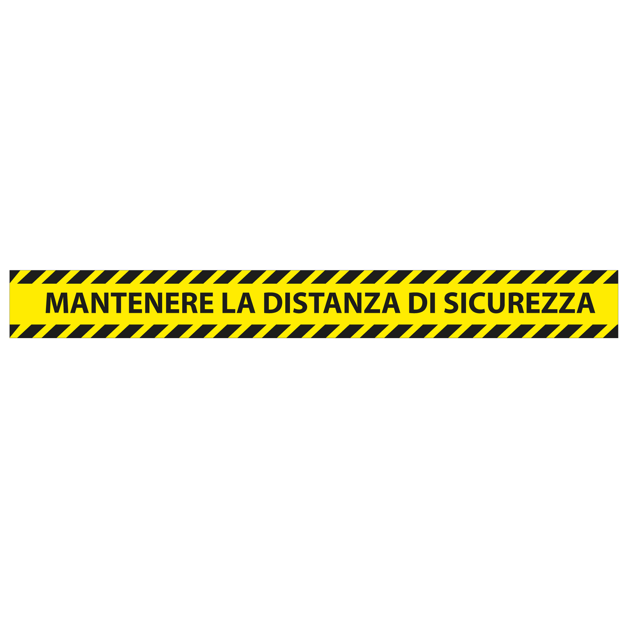 Adesivo da terra - "mantenere la distanza di sicurezza" - 90 x 10 cm - Studio T - conf. 5 pezzi