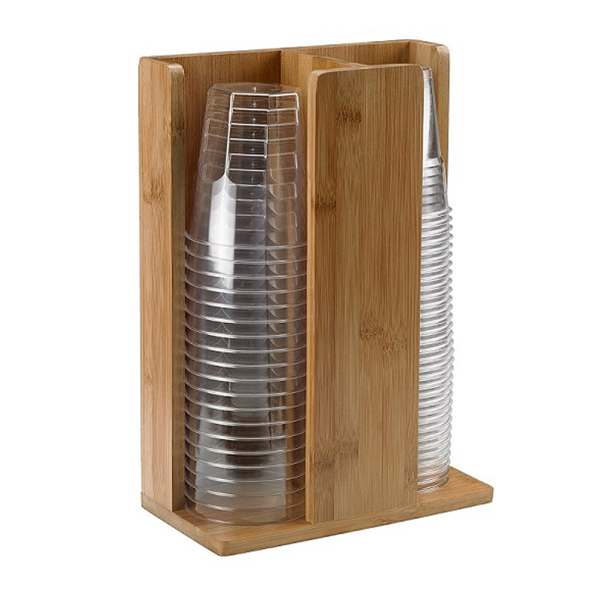 Portabicchieri - in bamboo - 21x11x30 cm - …