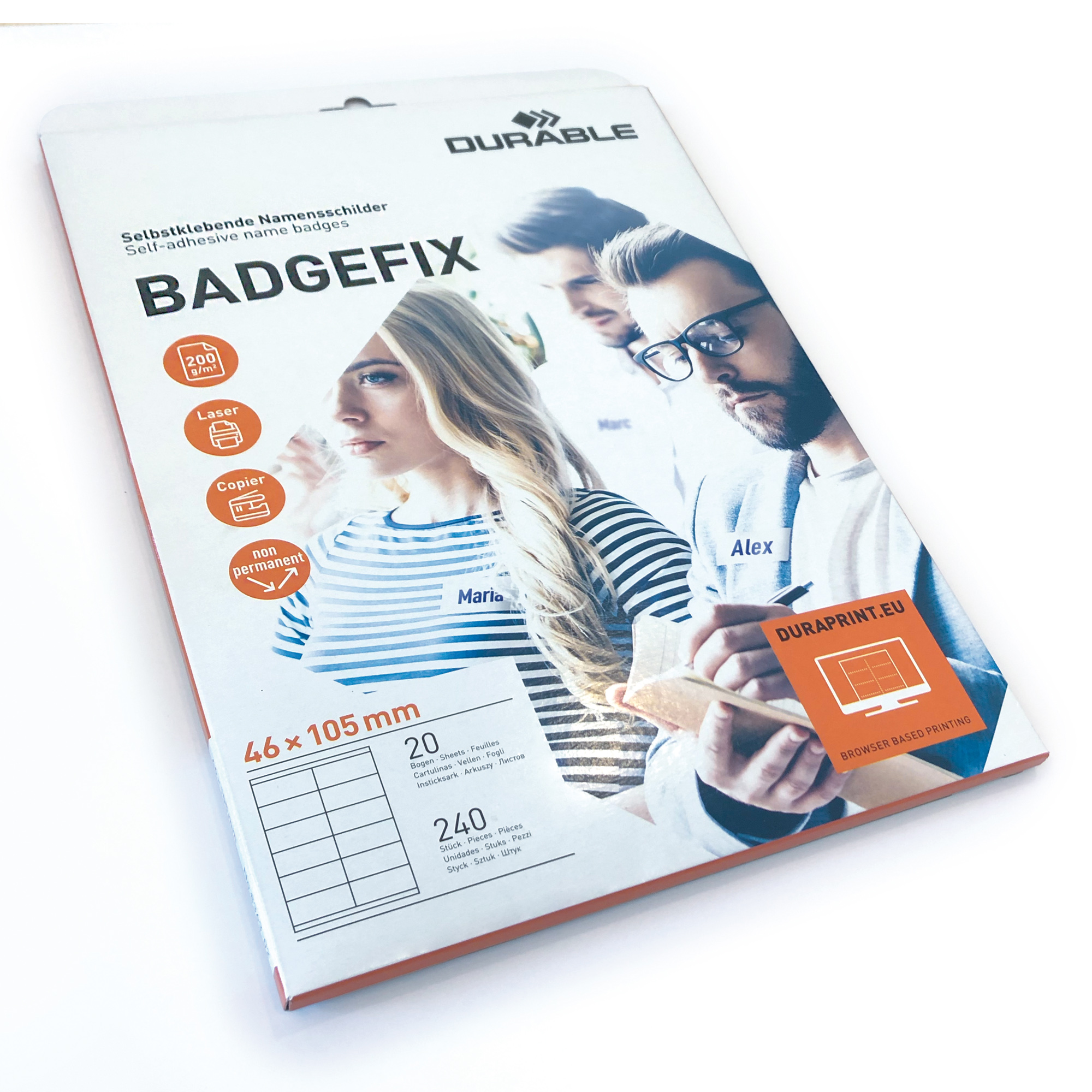 Badge adesivi Badgefix - 20 fogli con 12 …