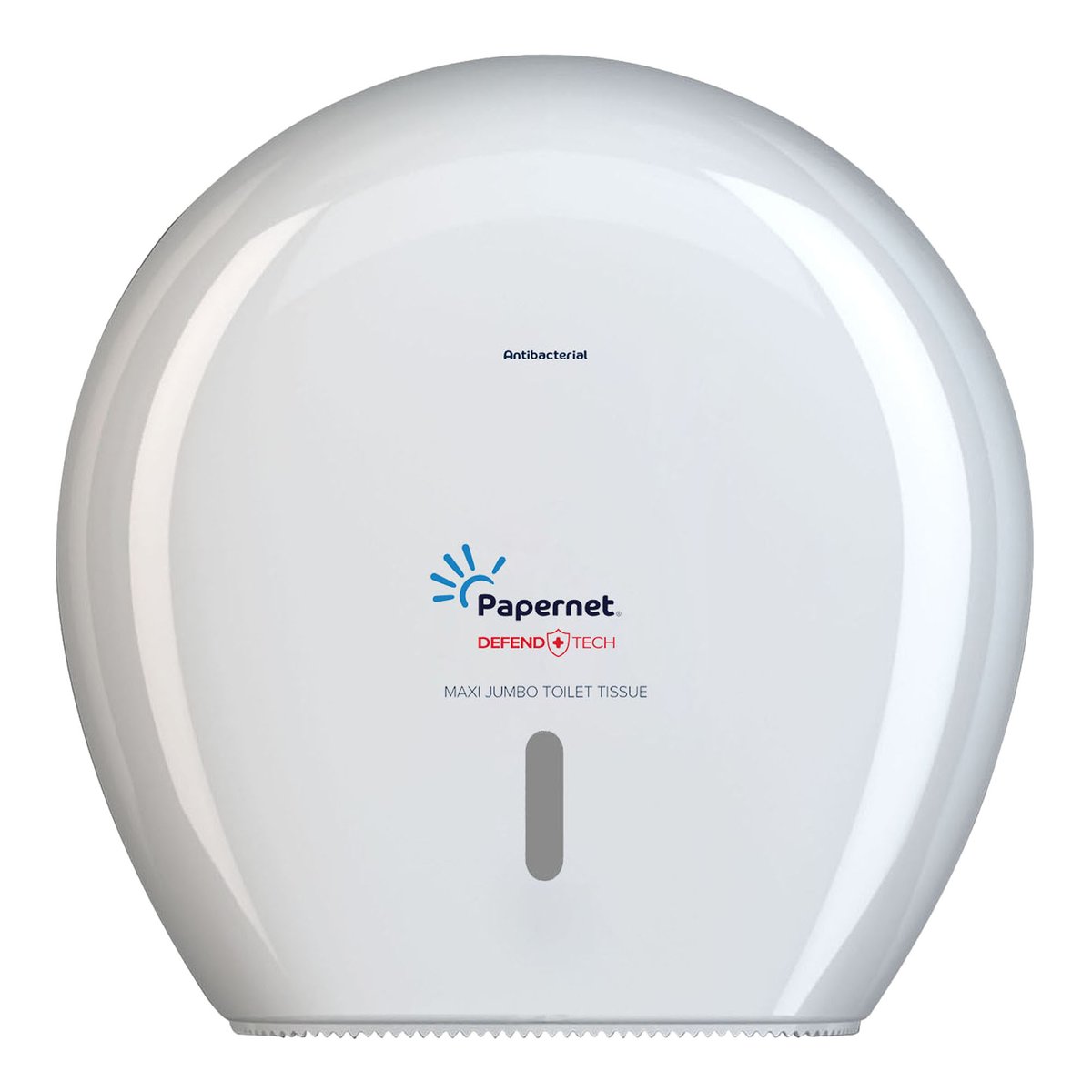 PAPERNET DISPENSER DEFEND TECH IN PLASTICA PER CARTA IGENICA MAXI JUMBO 34.5X34.5X14.8 CM BIANCO