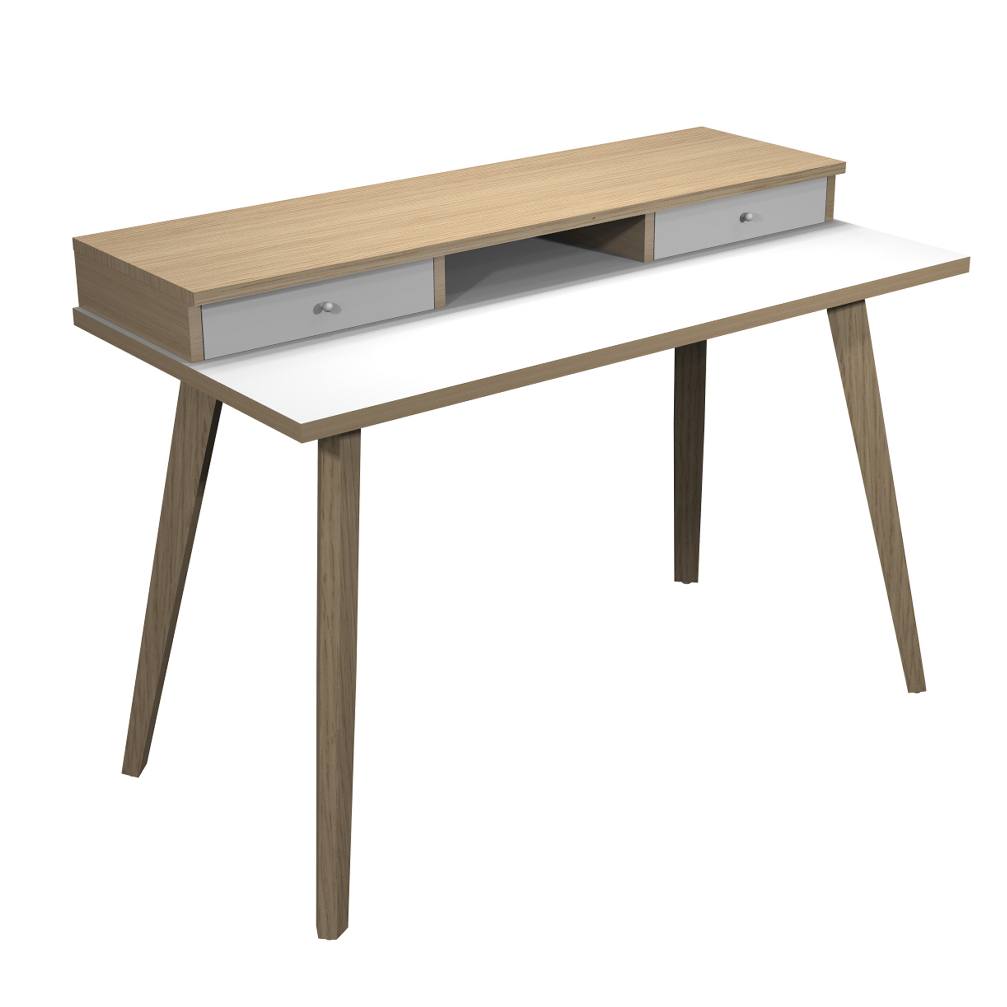 Postazione Home-Office - con sopralzo - gambe in …