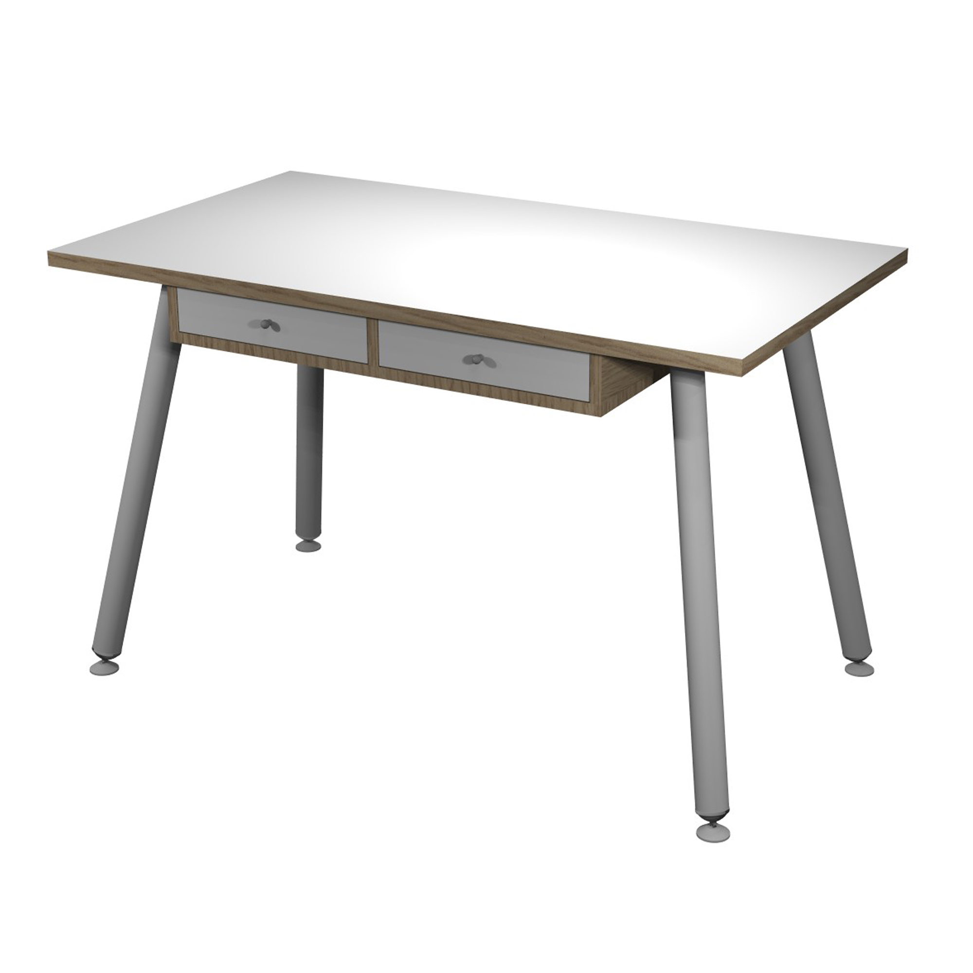 Postazione Home-Office - con sottopiano - gambe in …