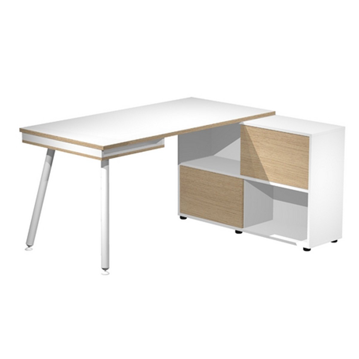 Workstation Midi - gambe in metallo - 130 …