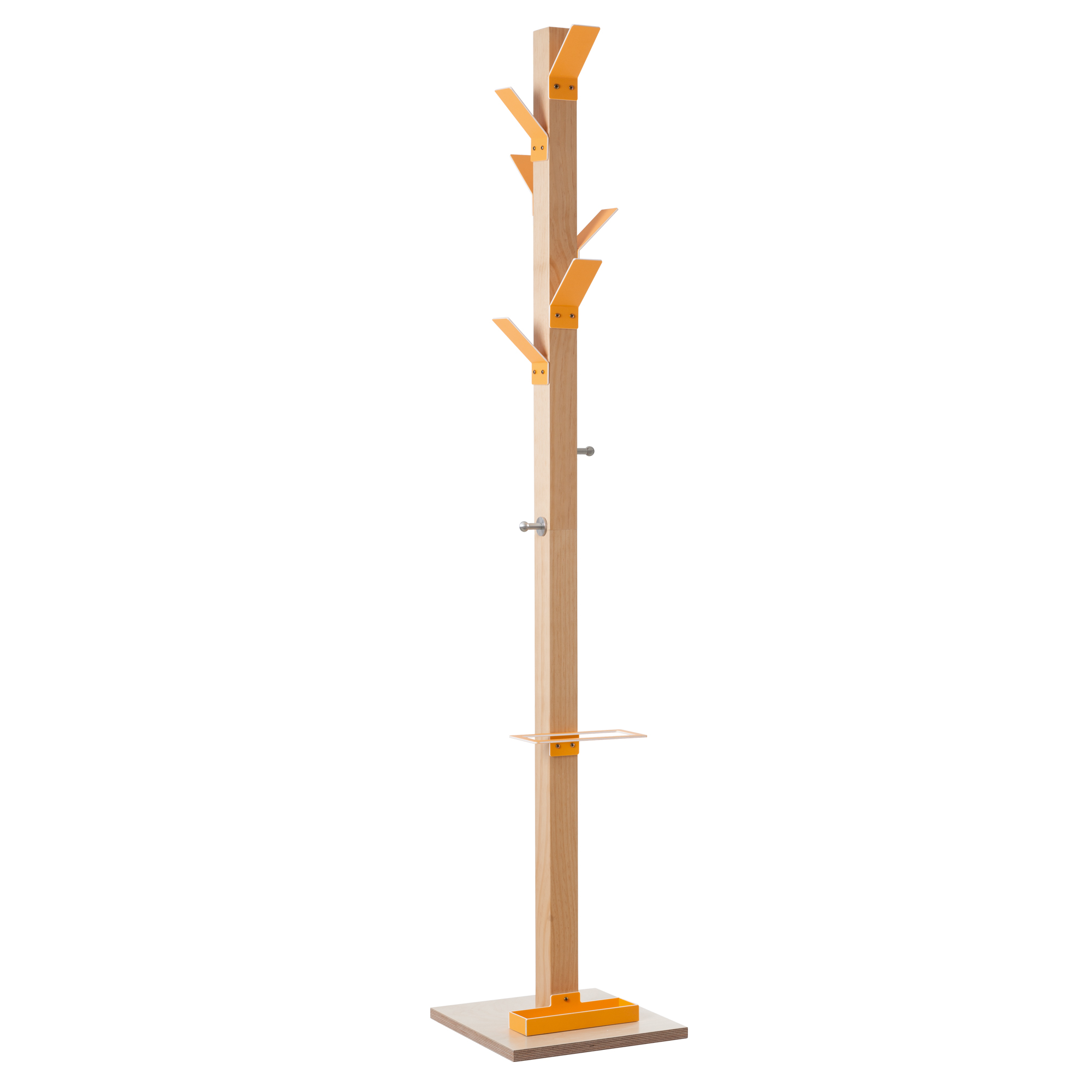 Appendiabiti Easycloth - 6 posti - legno/arancio - …