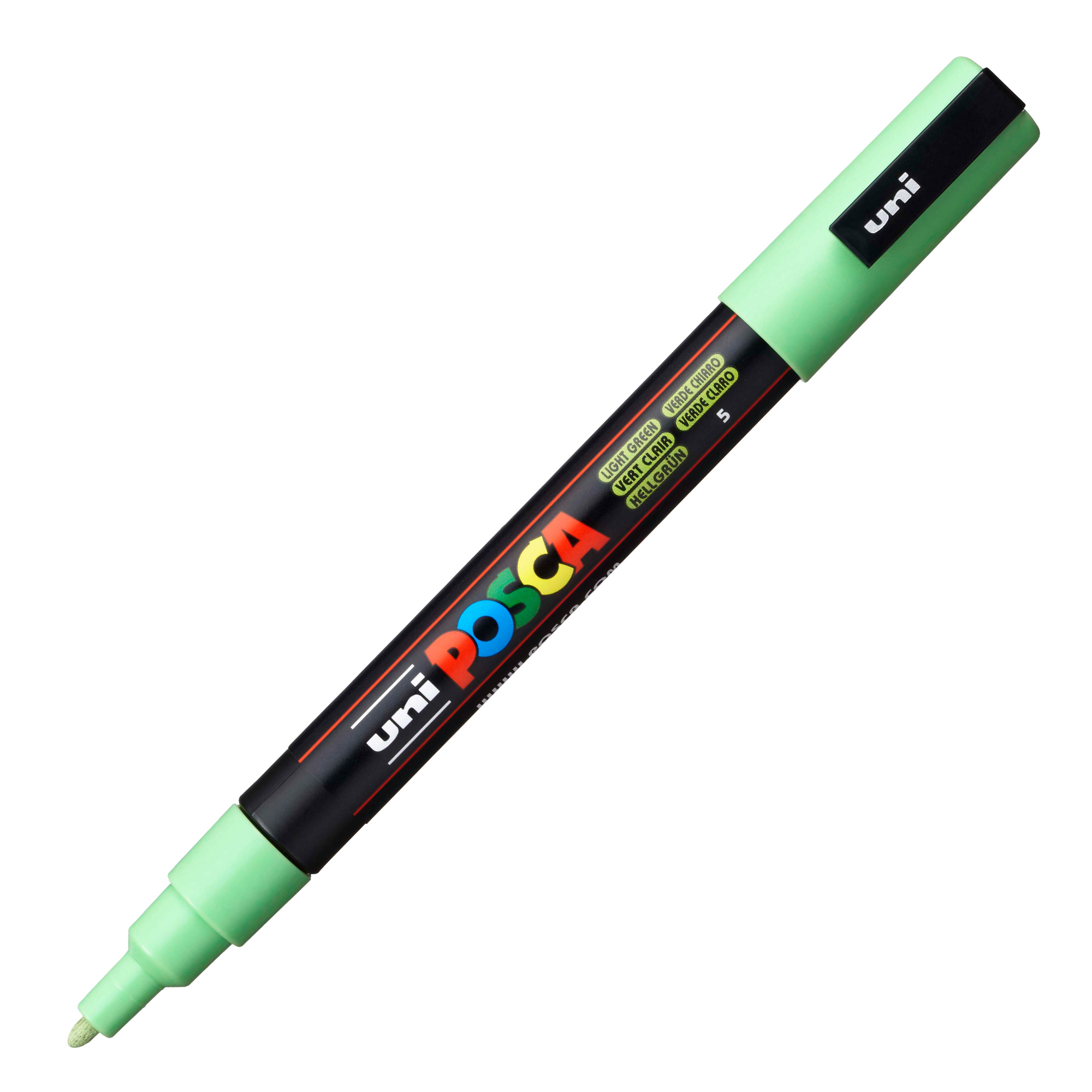 Marcatore Uni Posca PC3M - punta fine 0,9 - 1,3 mm - verde chiaro - Uni Mitsubishi