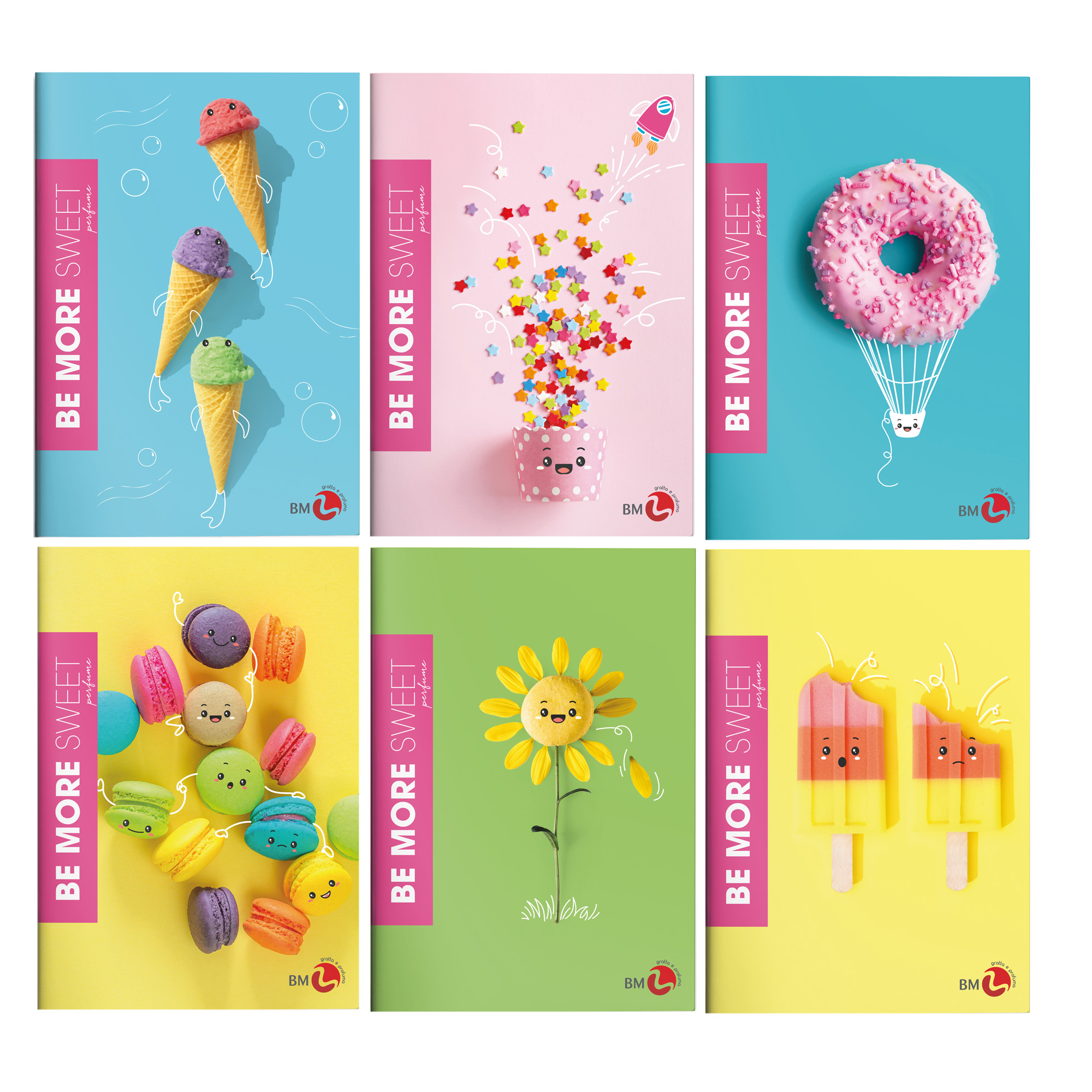Maxiquaderno Be More Sweet - A4 - 5mm c/margine - 36+2 fogli - 100gr - BM