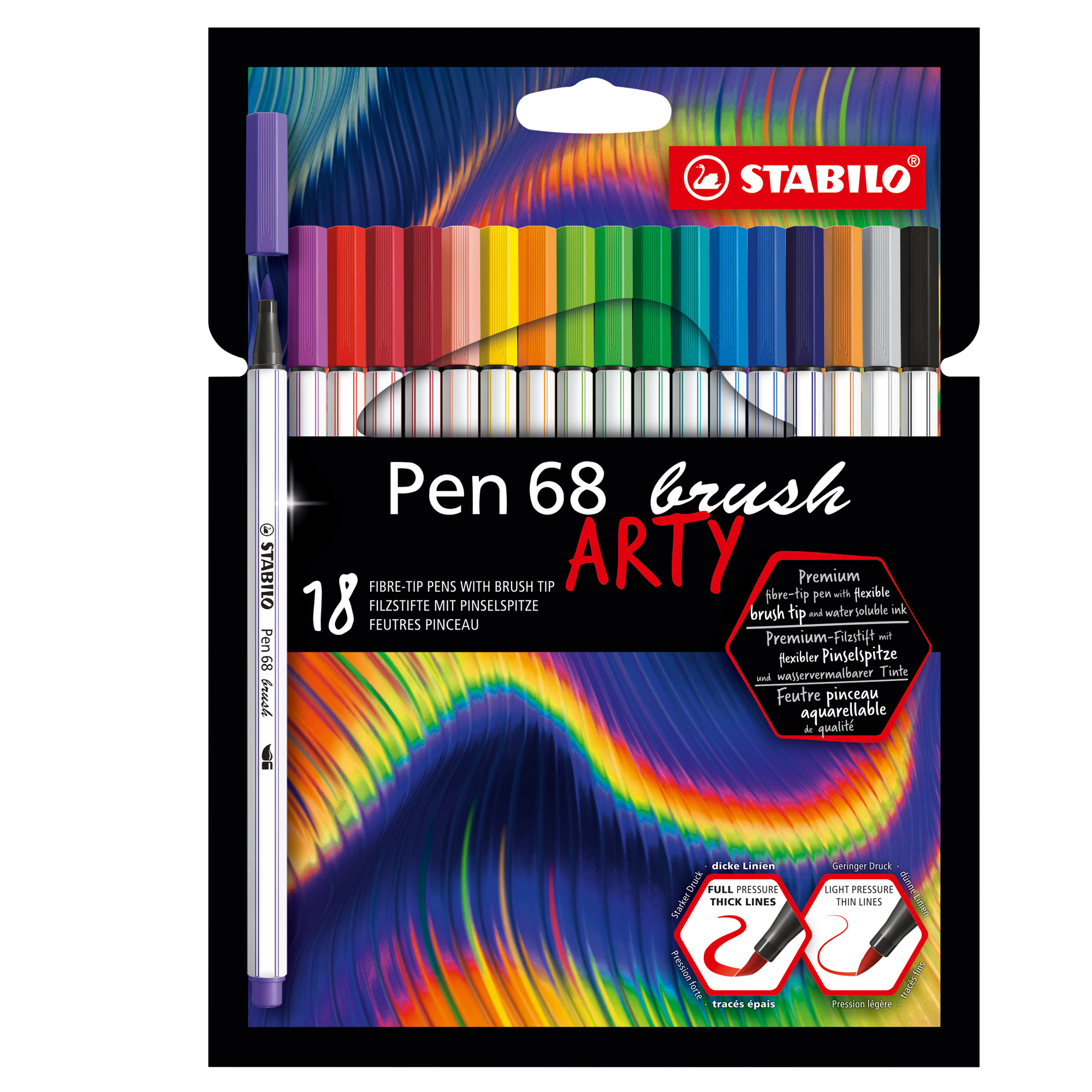 Pennarello Pen 68 Brush Arty Line 568/12 - …