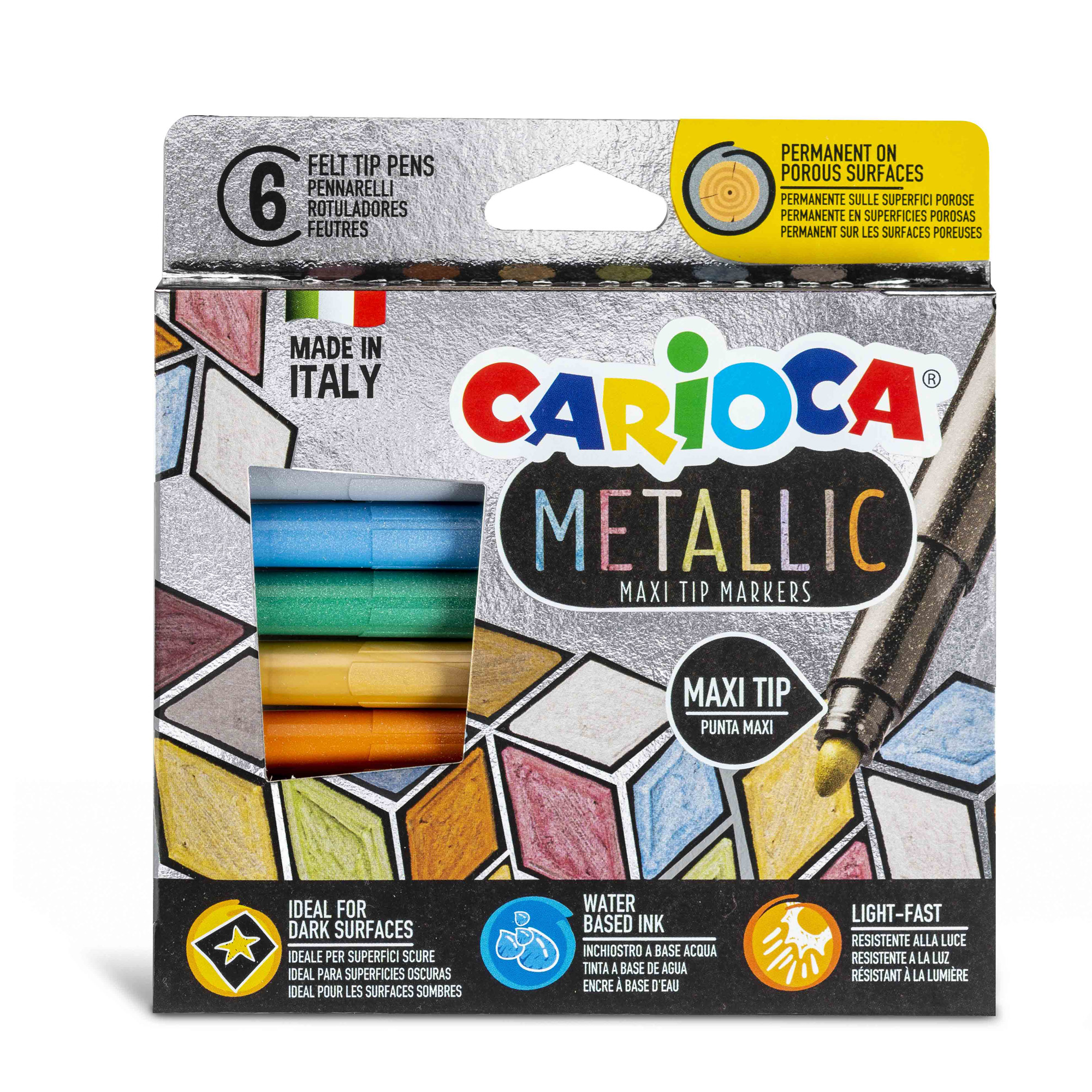 Pennarelli Maxi Metallic - colori assortiti - Carioca …