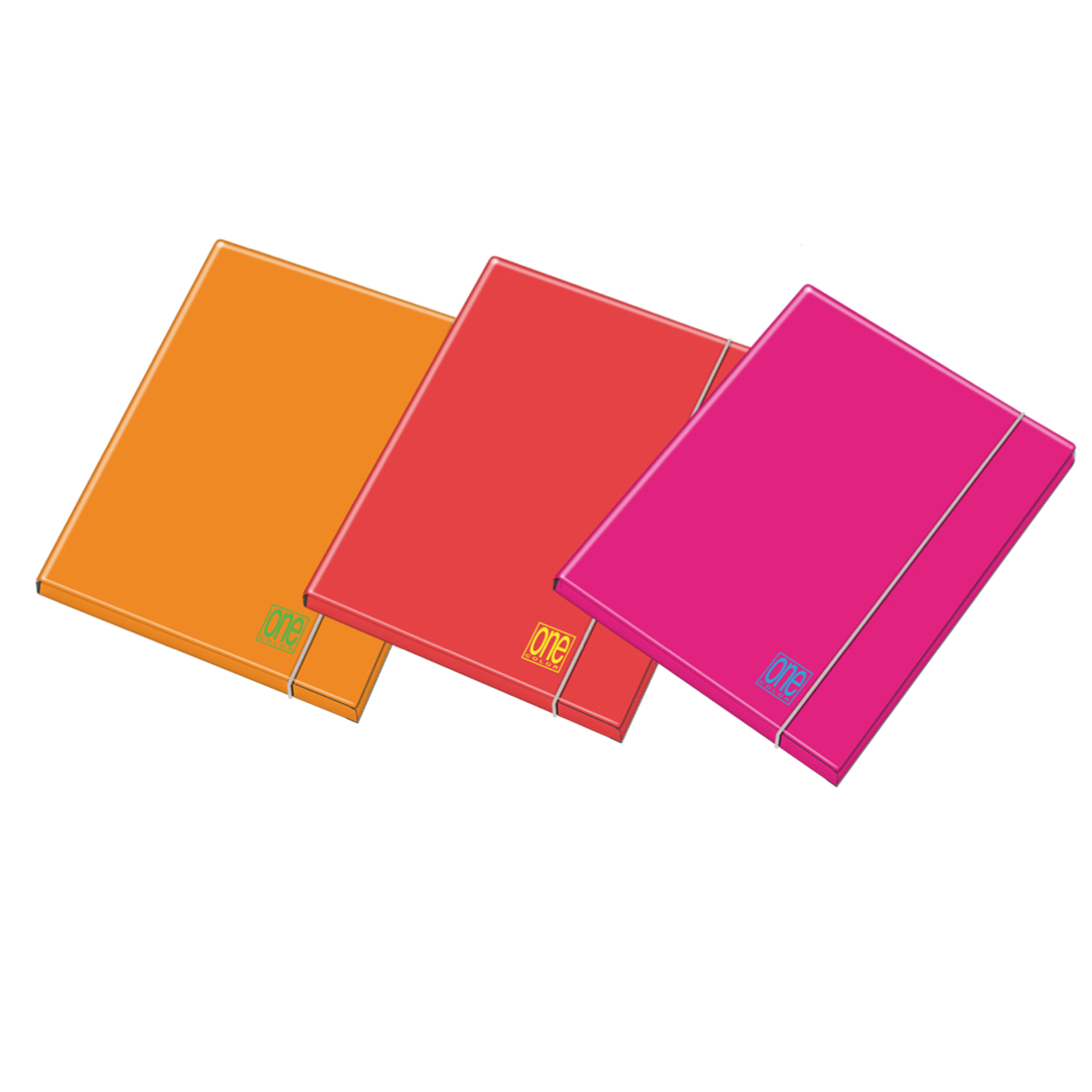 Cartella 3 lembi con elastico One Color - …