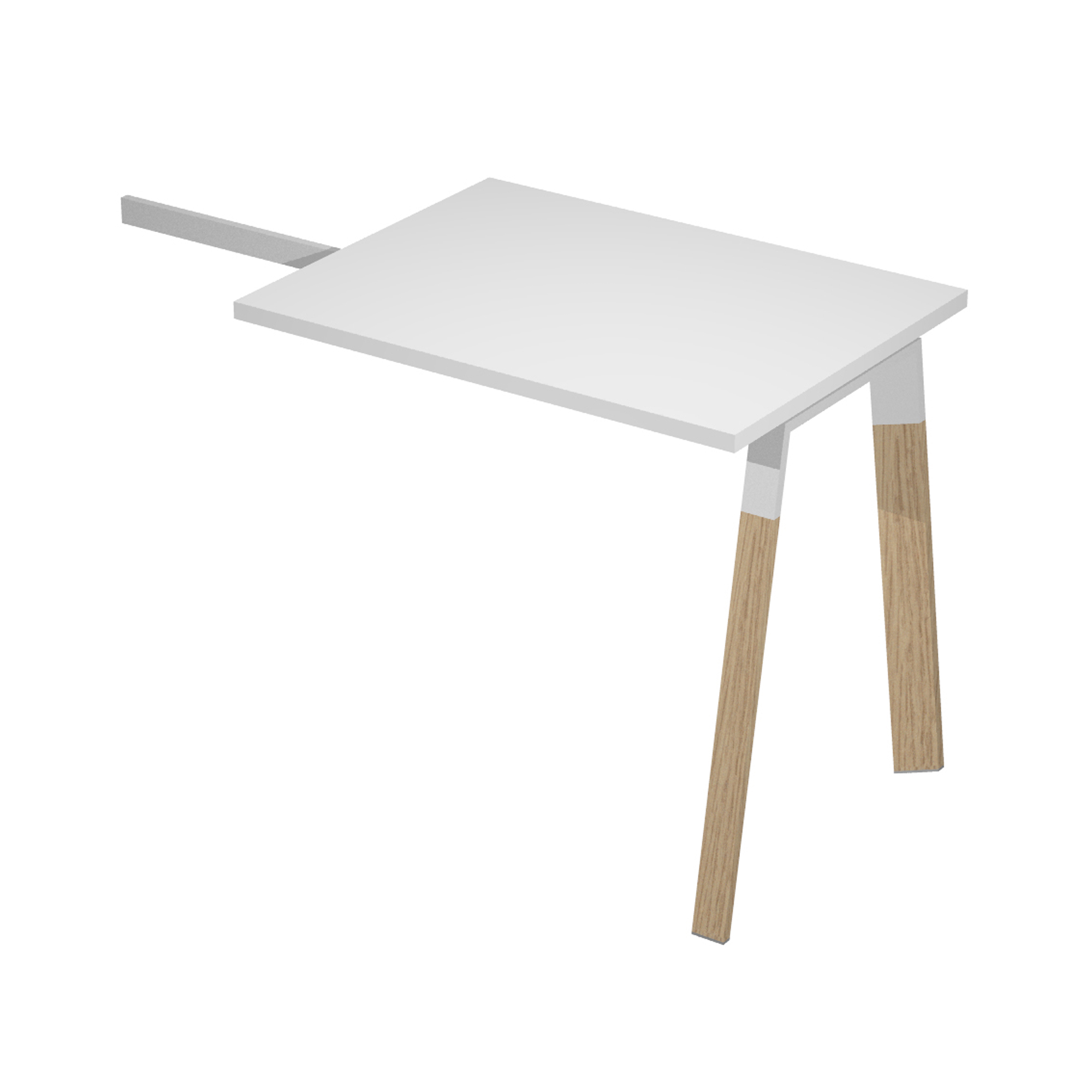 Allungo scrivanie Woody Superior - 80 x 60 x 72,5 cm - piano bianco