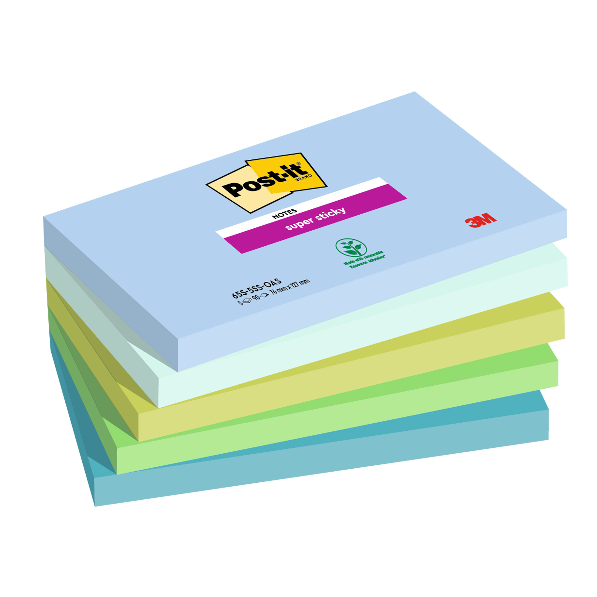 Post-it Super Sticky 655-5SS-OAS - Blocchi - 127 …