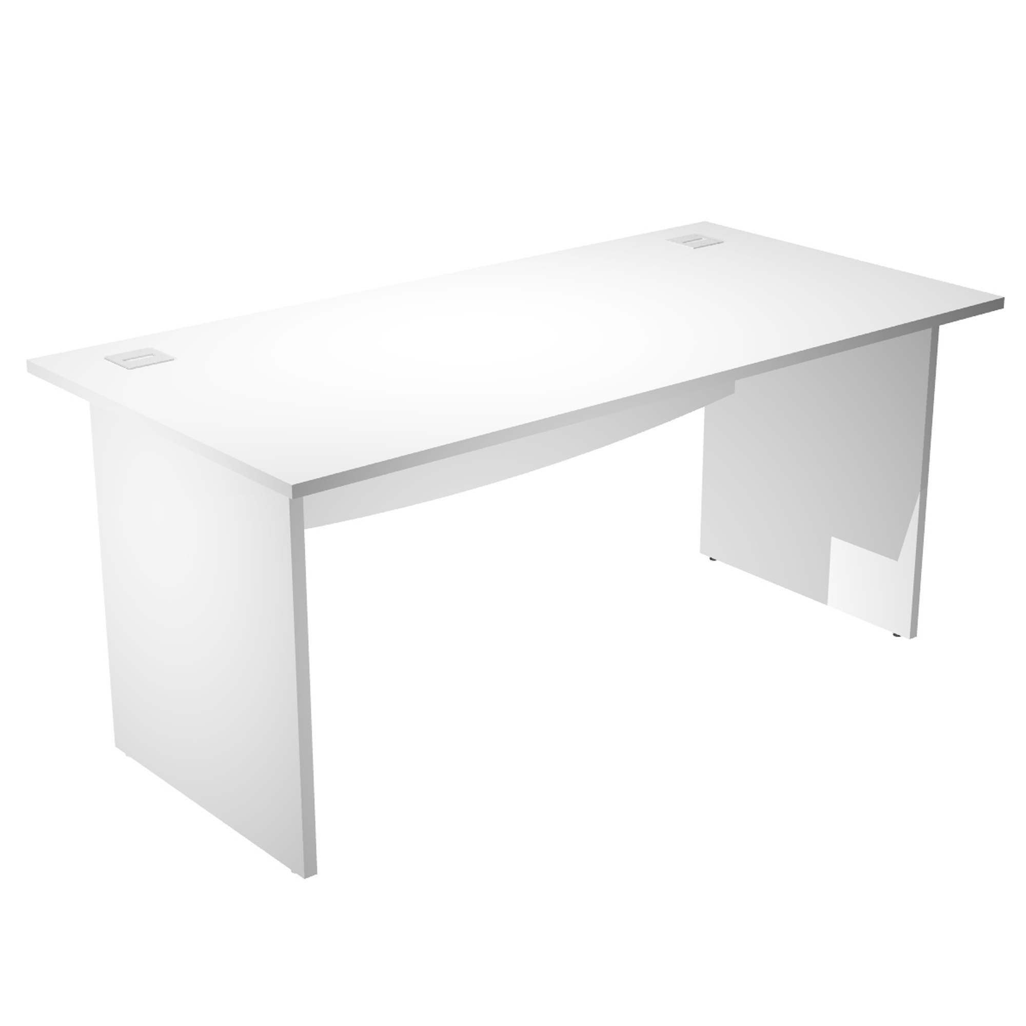 Scrivania Operativa Agorà Basic - fianchi melaminico - 180 x 80 x H 73 cm - bianco