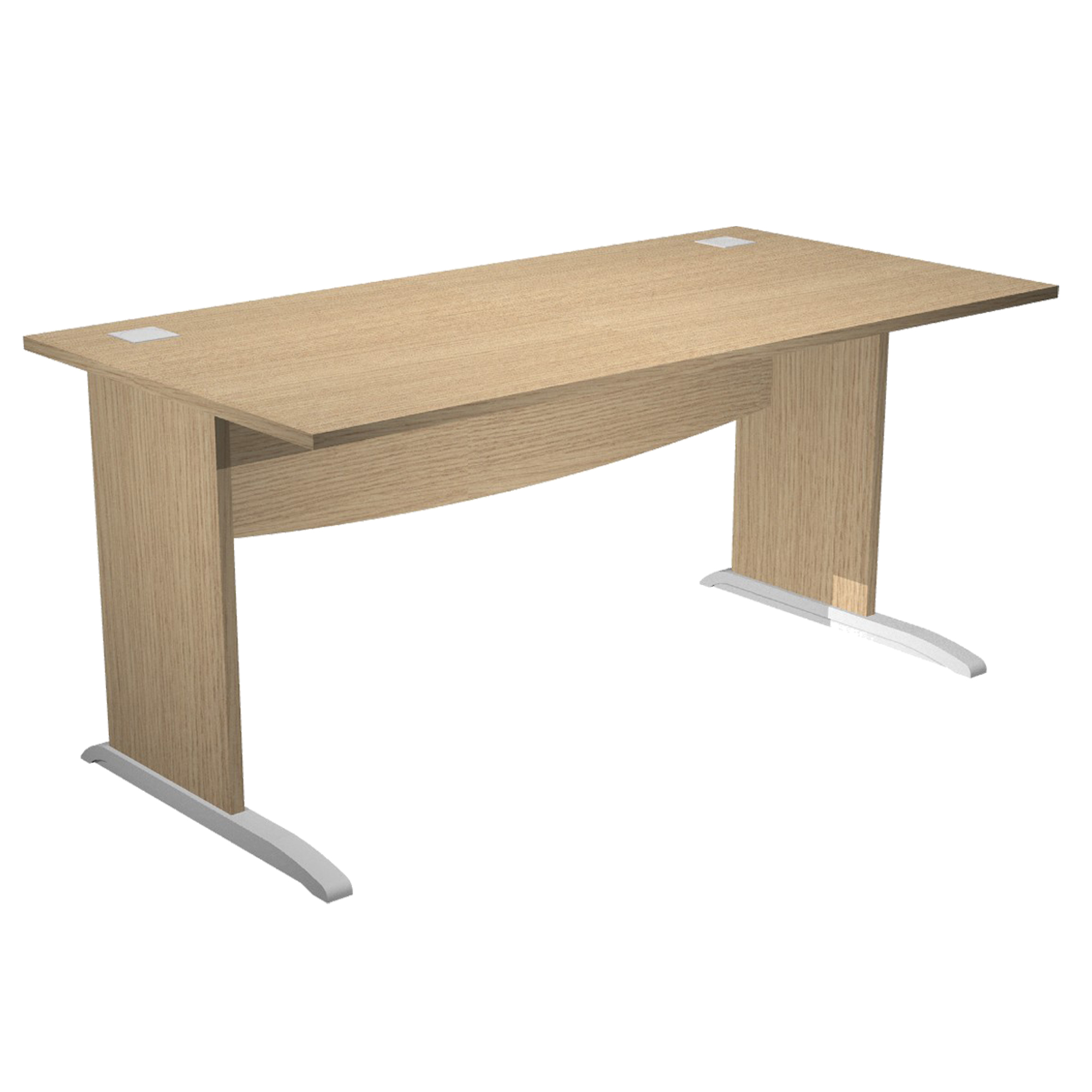 Scrivania Operativa Agorà Basic - fianchi a L melaminico - 160 x 80 x H 73 cm - rovere