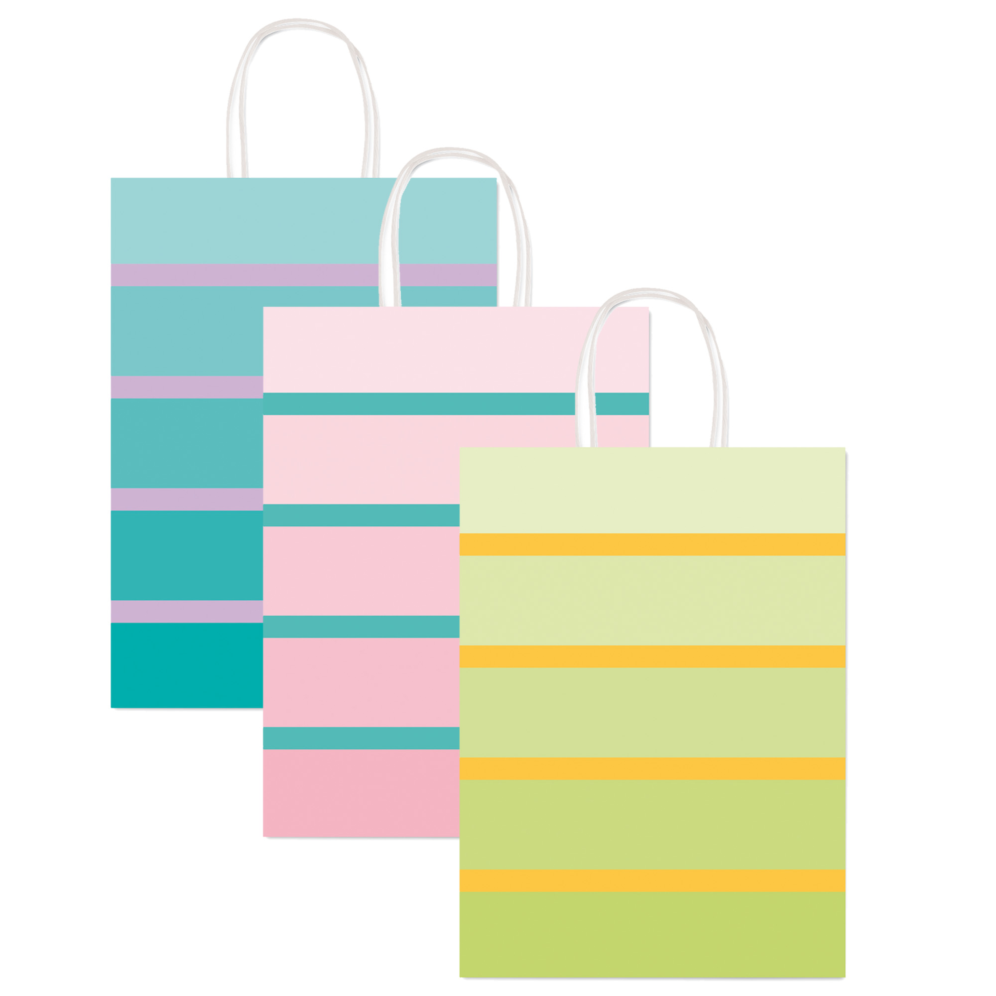 Shopper bicolor - con manici - carta ritorta …