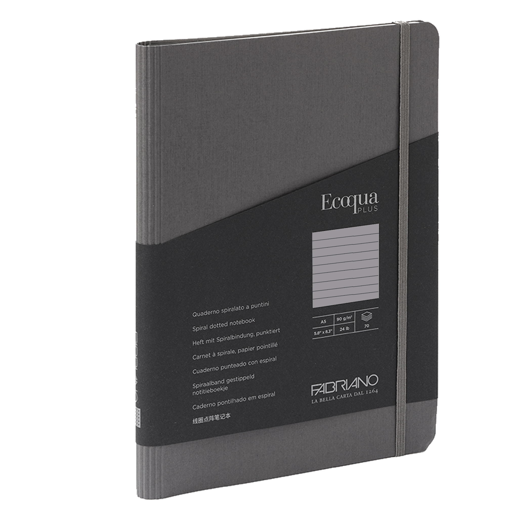 Taccuino Ecoqua Plus - con elastico - spiralato …
