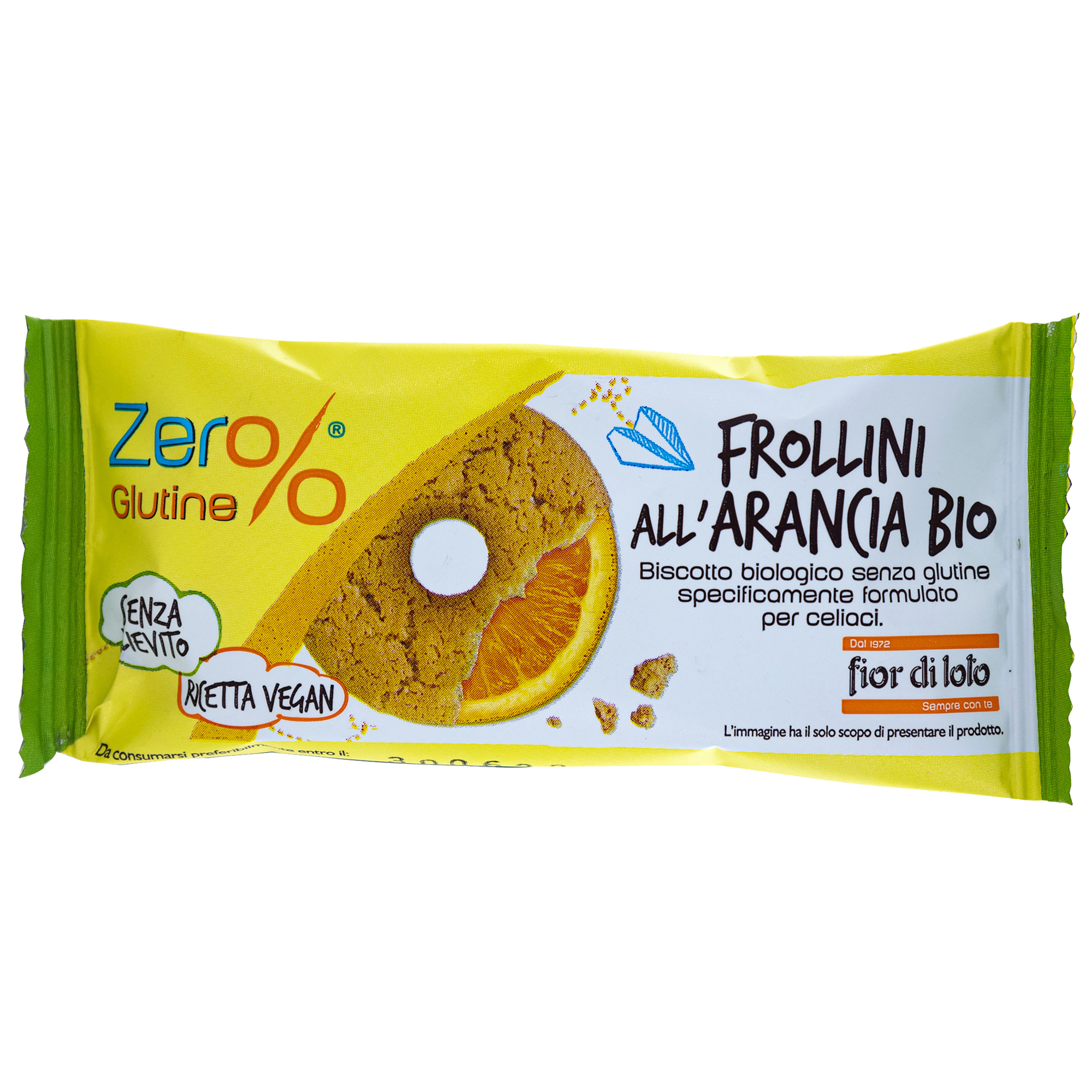 Frollini - arancia - monoporzione da 30 gr - Zerglutine