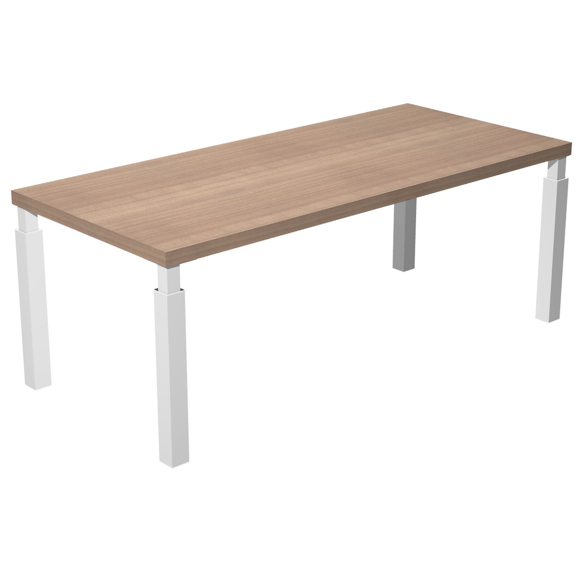 Scrivania direzionale Prestige Quadro - 210 x 90 cm - ciliegio arabis/bianco