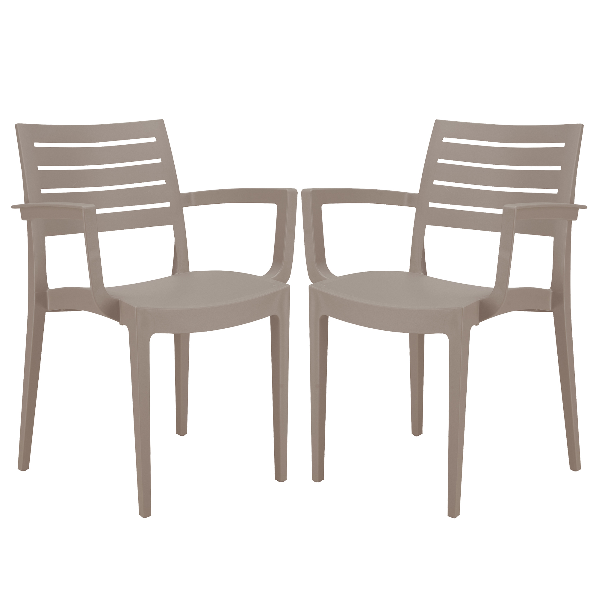 Sedia Firenze - con braccioli - 59 x 51 x 80 cm - polipropilene - juta - Grandsoleil - conf. 2 pezzi