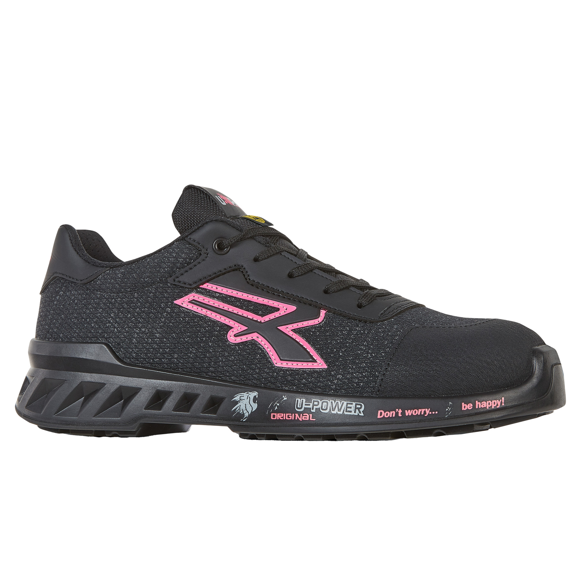 Calzatura di sicurezza Michelle - S1PS FO SR ESD RedLeve - numero 40 - nero/rosa - U-Power