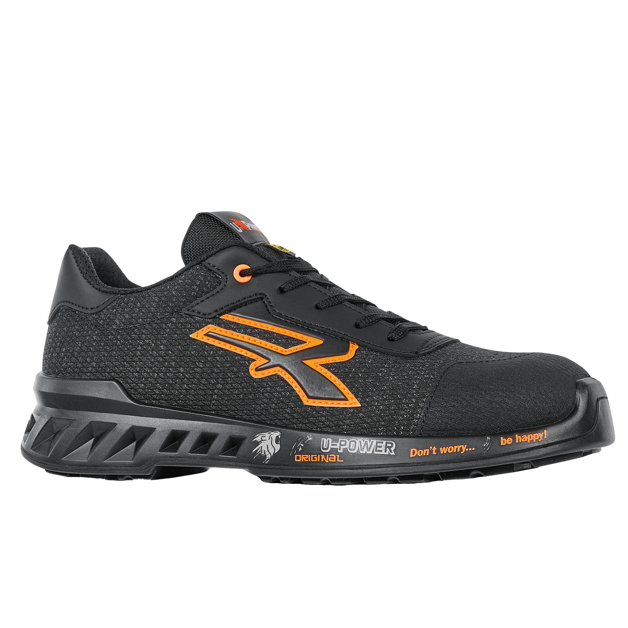 Calzatura di sicurezza Bruce - S1PS FO SR ESD - numero 48 - nero/arancione - U-Power