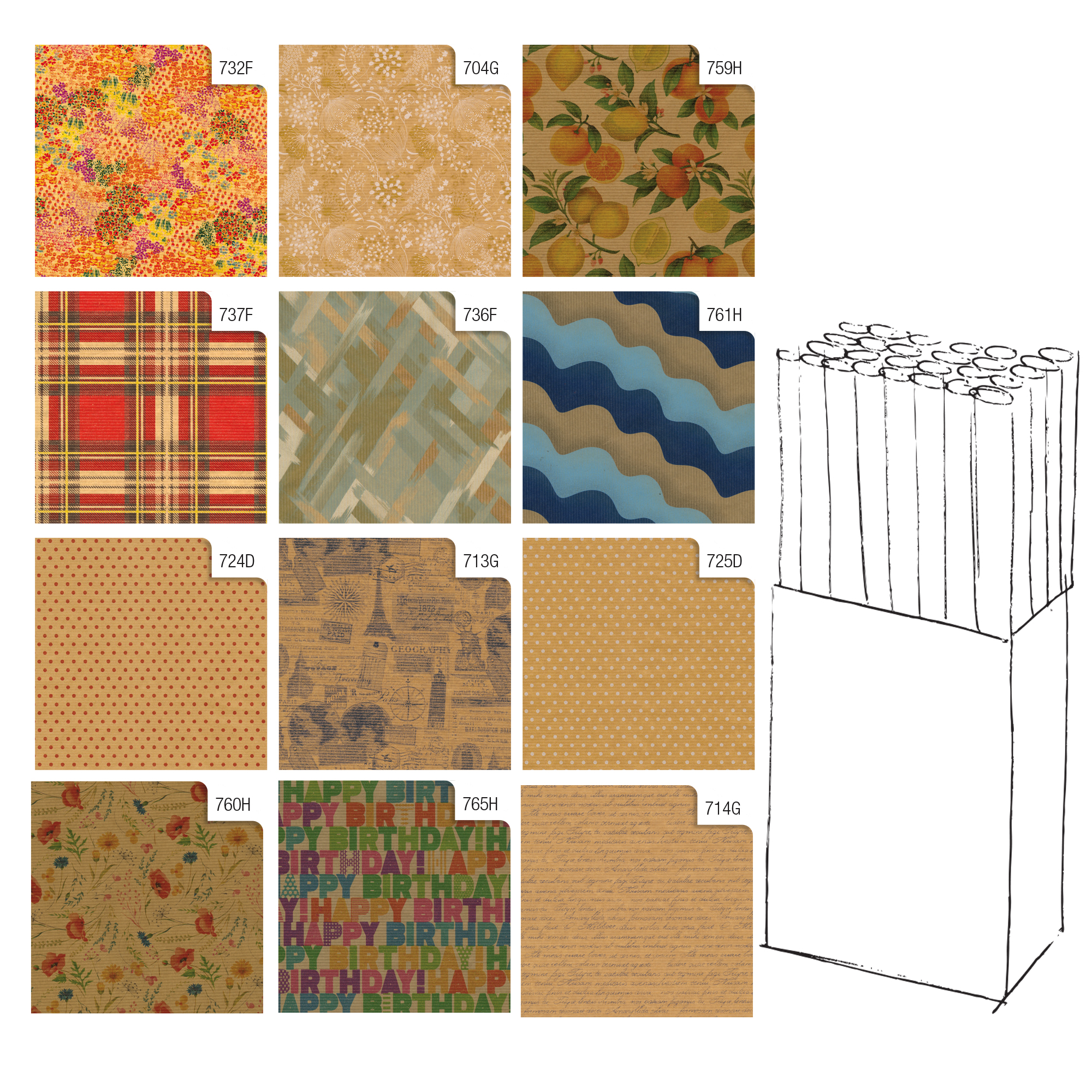 Rotolo carta regalo Kraft - 2 x 0,70 …