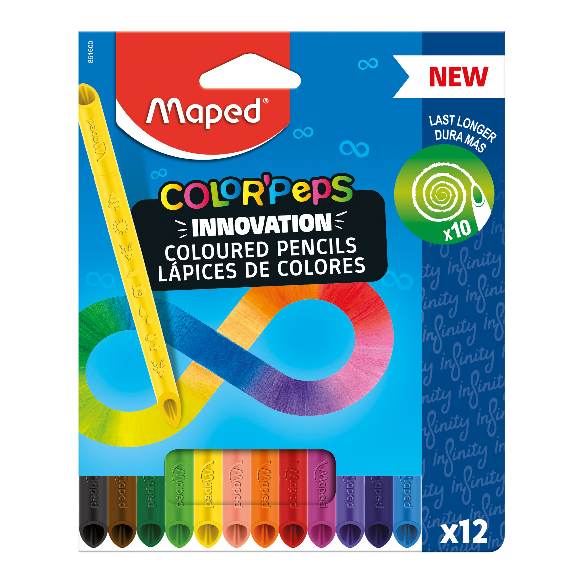 Pastello Color'Peps Infinity - colori assortiti - Maped - conf. 12 pezzi
