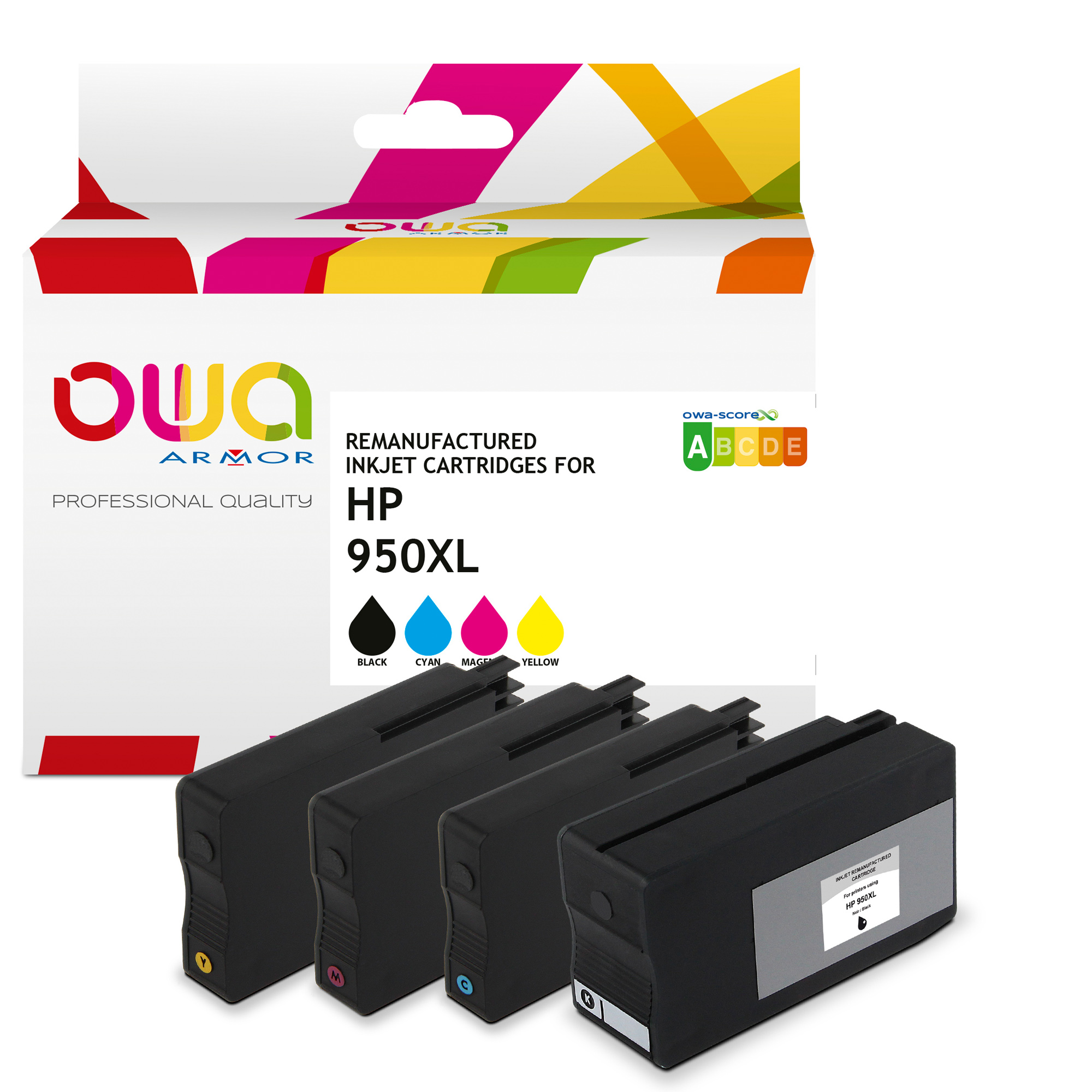 Armor - Cartuccia ink Compatibile per HP950-1XL - BK/C/M/Y - K10312OW - 80 ml/25ml-C