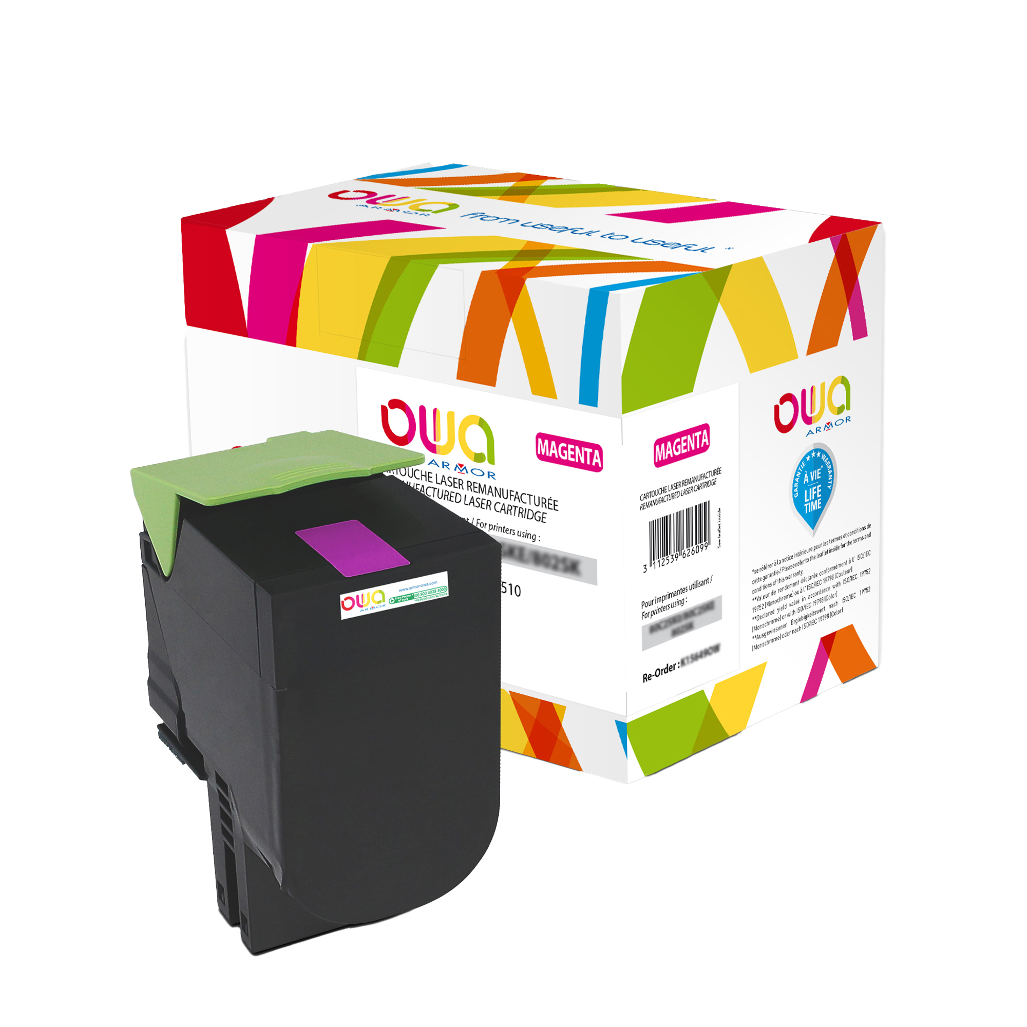 Armor - Toner Compatibile per Lexmark - Magenta - 70C2HM0 - 3.000 pag
