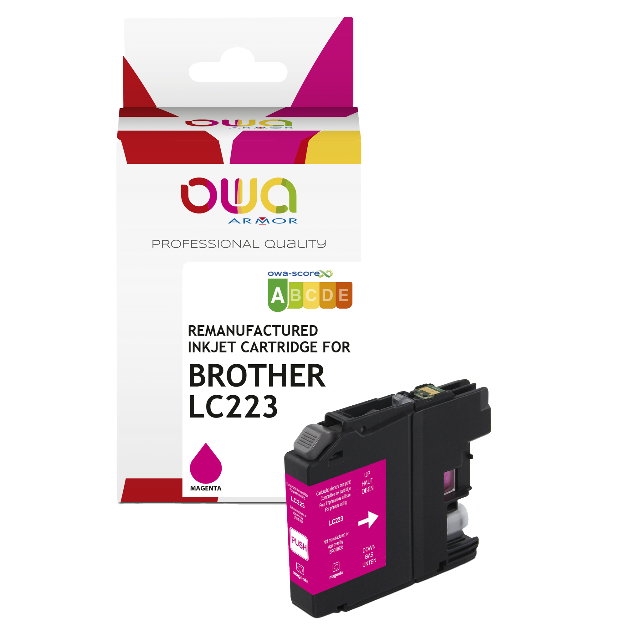 Armor - Cartuccia ink Compatibile per Brother LC-223 - Magenta - K20619OW - 8 ml