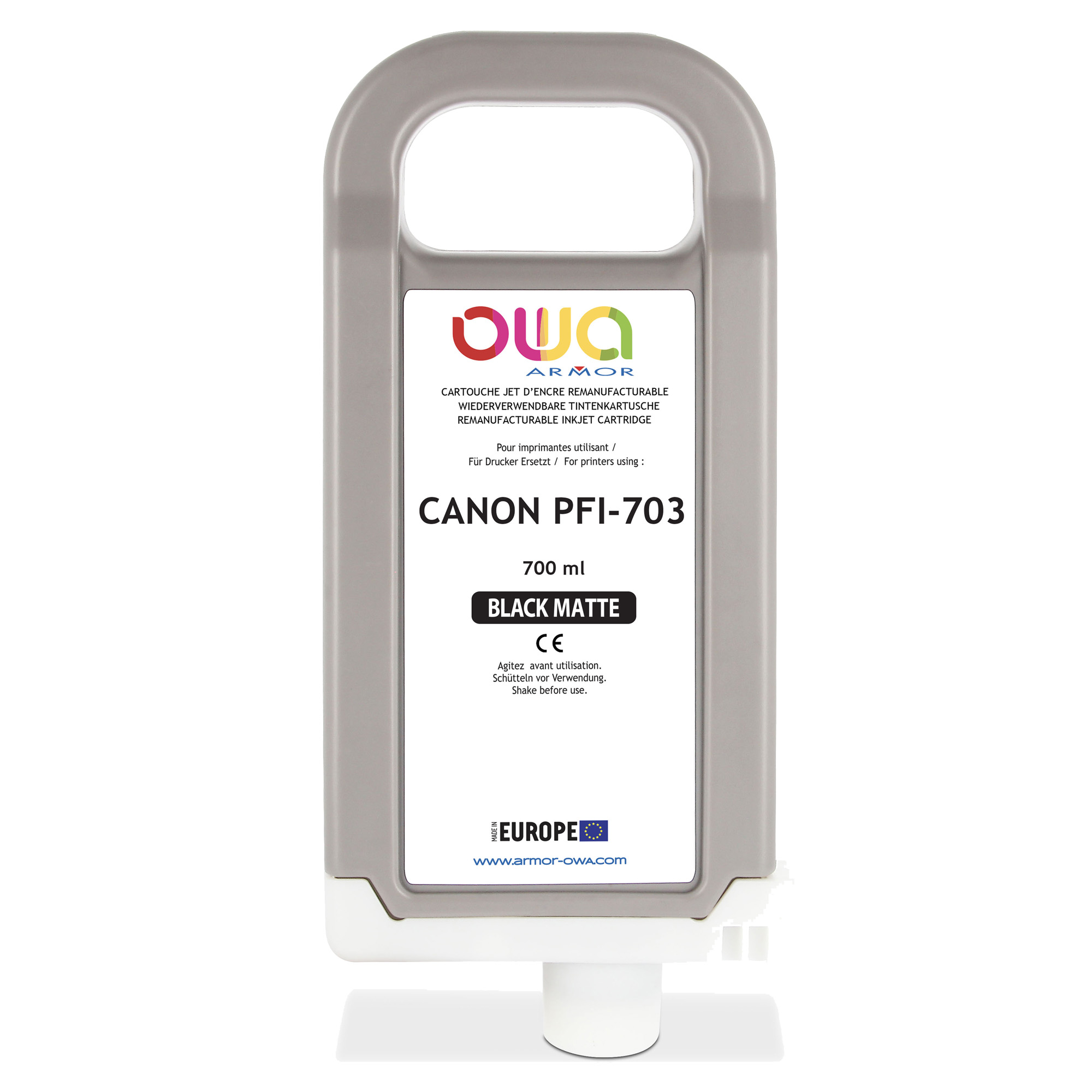 Armor Cartuccia per Canon PFI-703 Nero Matte 700ml