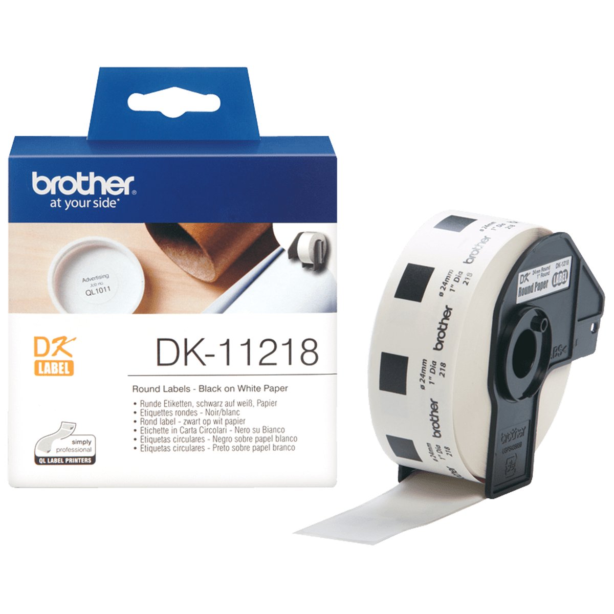 Brother - Rotolo 1000 Etichette circolari adesive diam. …
