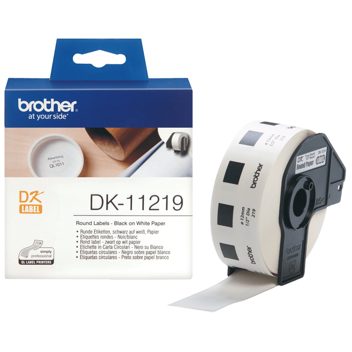 Brother - Rotolo 1200 Etichette circolari adesive diametro …