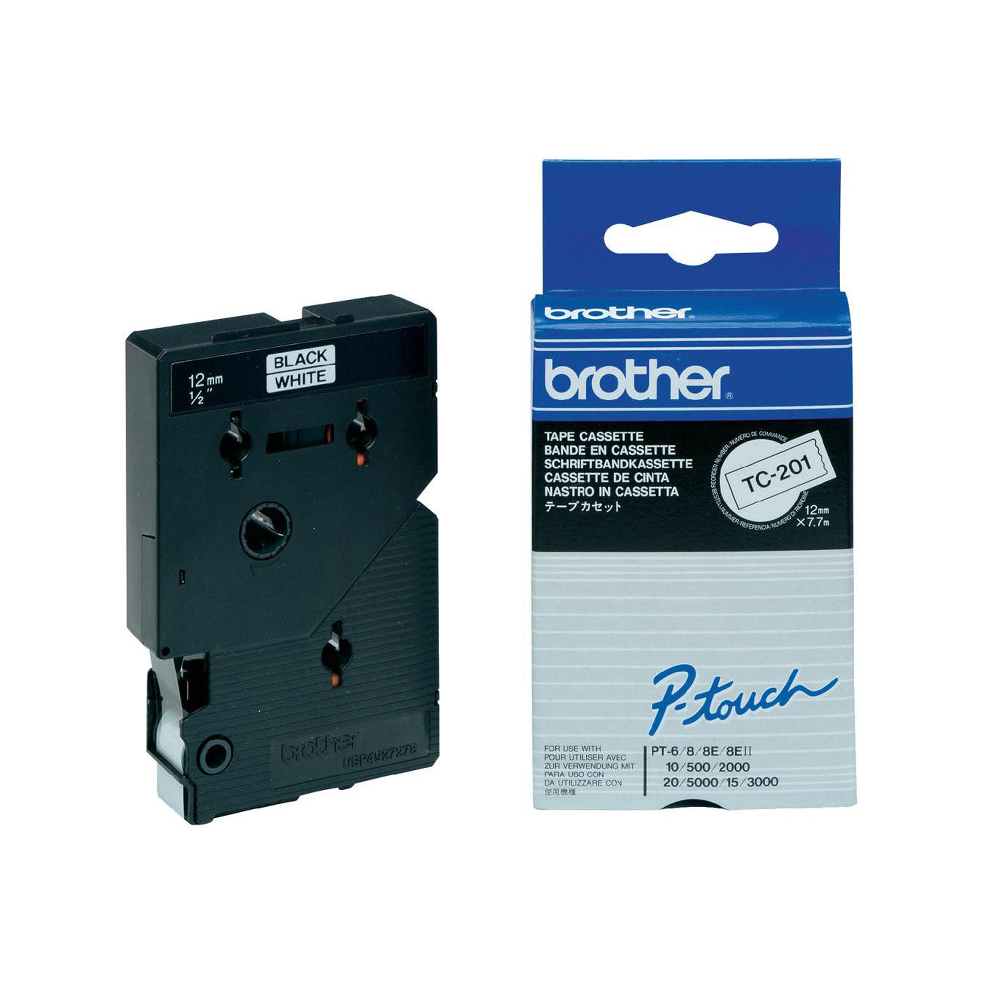 Brother - Nastro - Bianco/Nero - TC201 - …